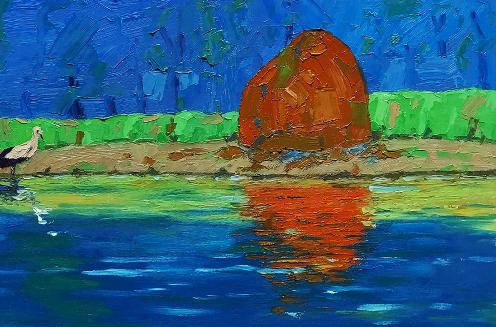 Oil painting The river rose in the summer Yaroslav Savchyn - 3