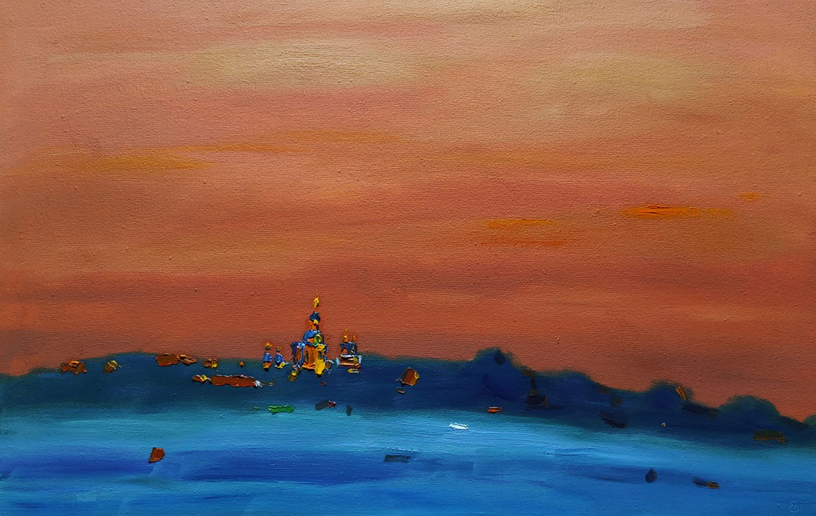 Oil painting An invigorating evening Yaroslav Savchyn: Title: Oil painting An invigorating evening Yaroslav Savchyn Description: 95SAVCH Painter: Yaroslav Savchyn Size: 42x66 cm/16.53x25.98 inches Components: oil, canvas Original painting CONDITION: