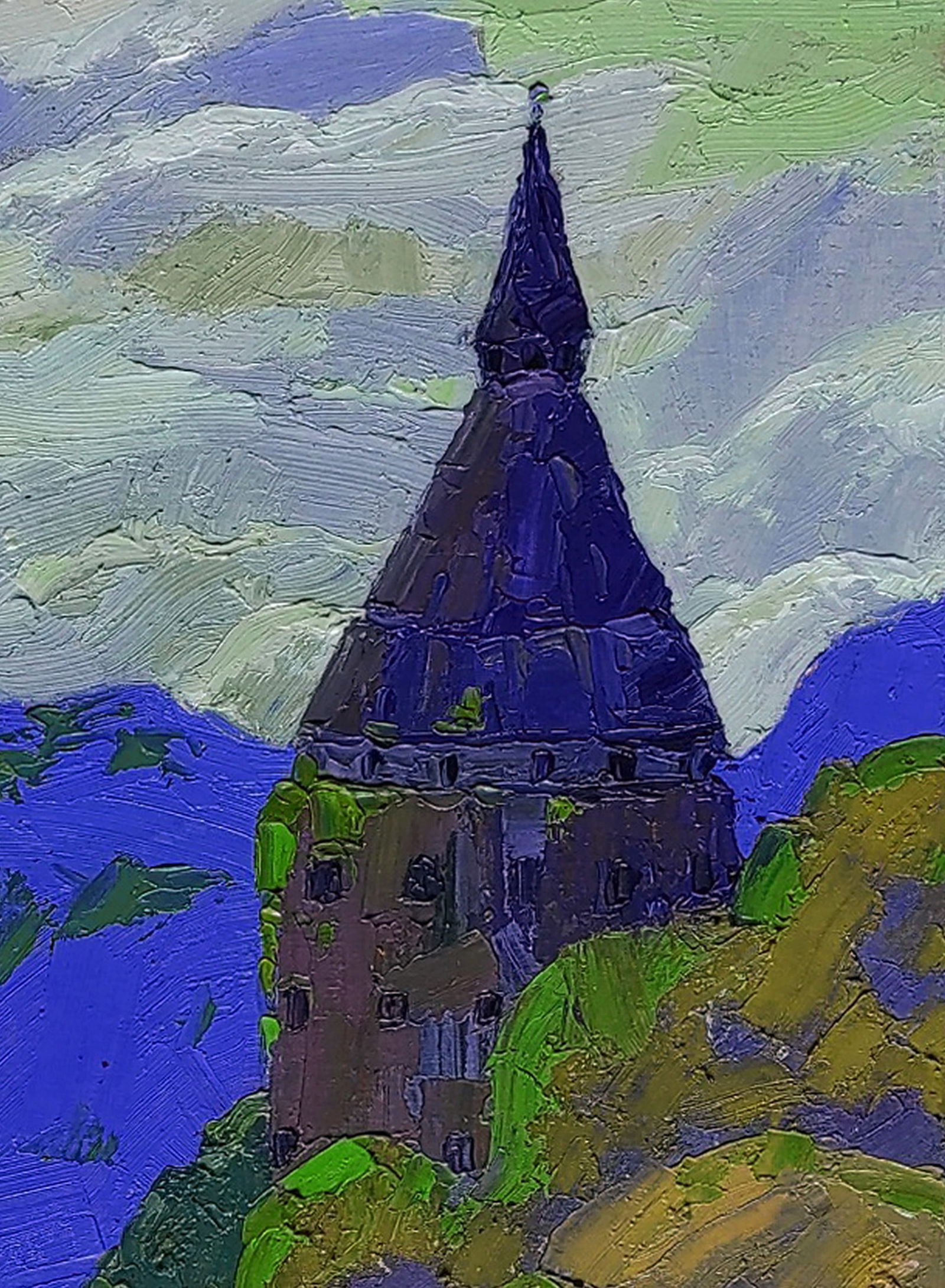 Oil painting Tower in the mountains Yaroslav Savchyn - 3
