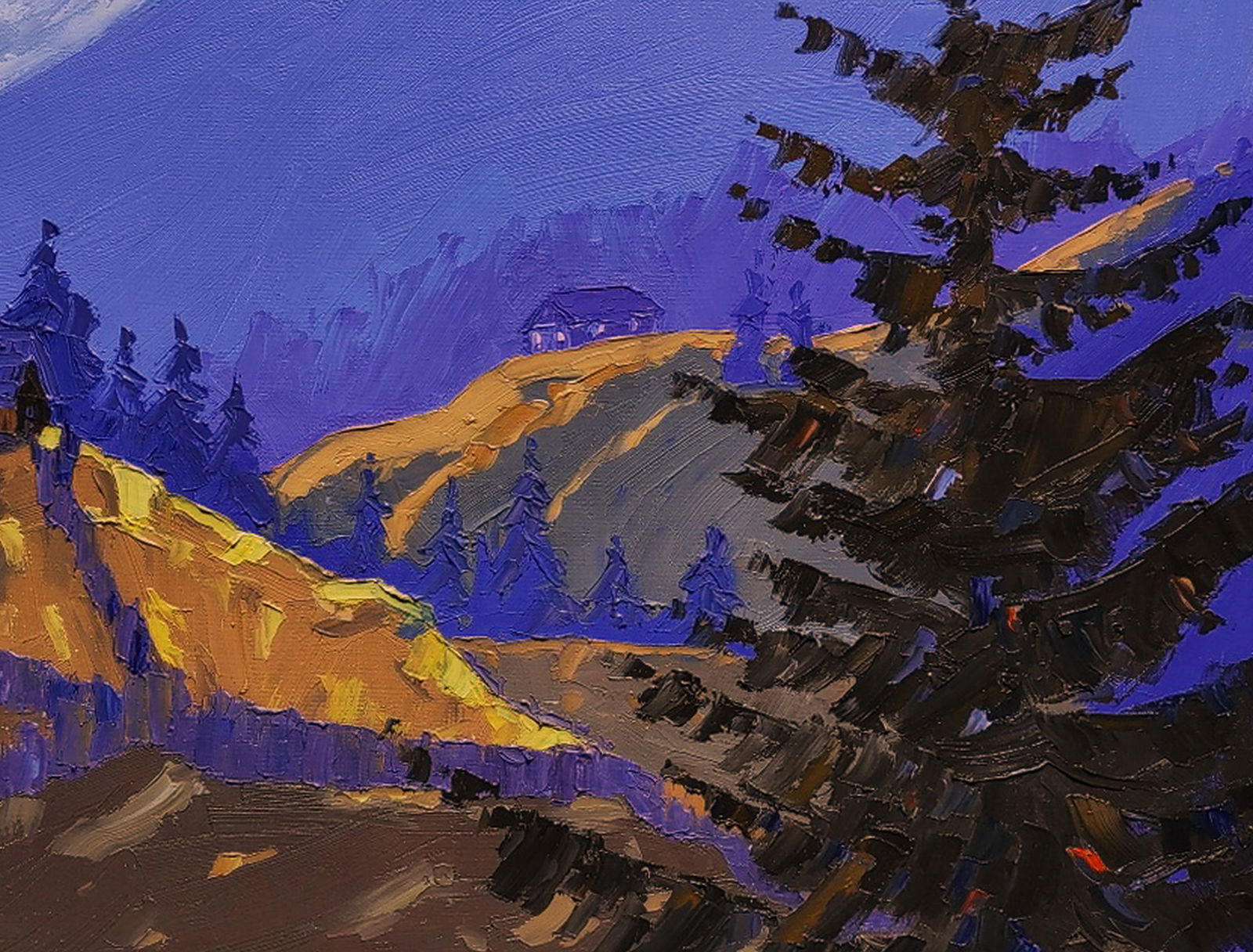 Oil painting Cottages in the mountains Yaroslav Savchyn - 5