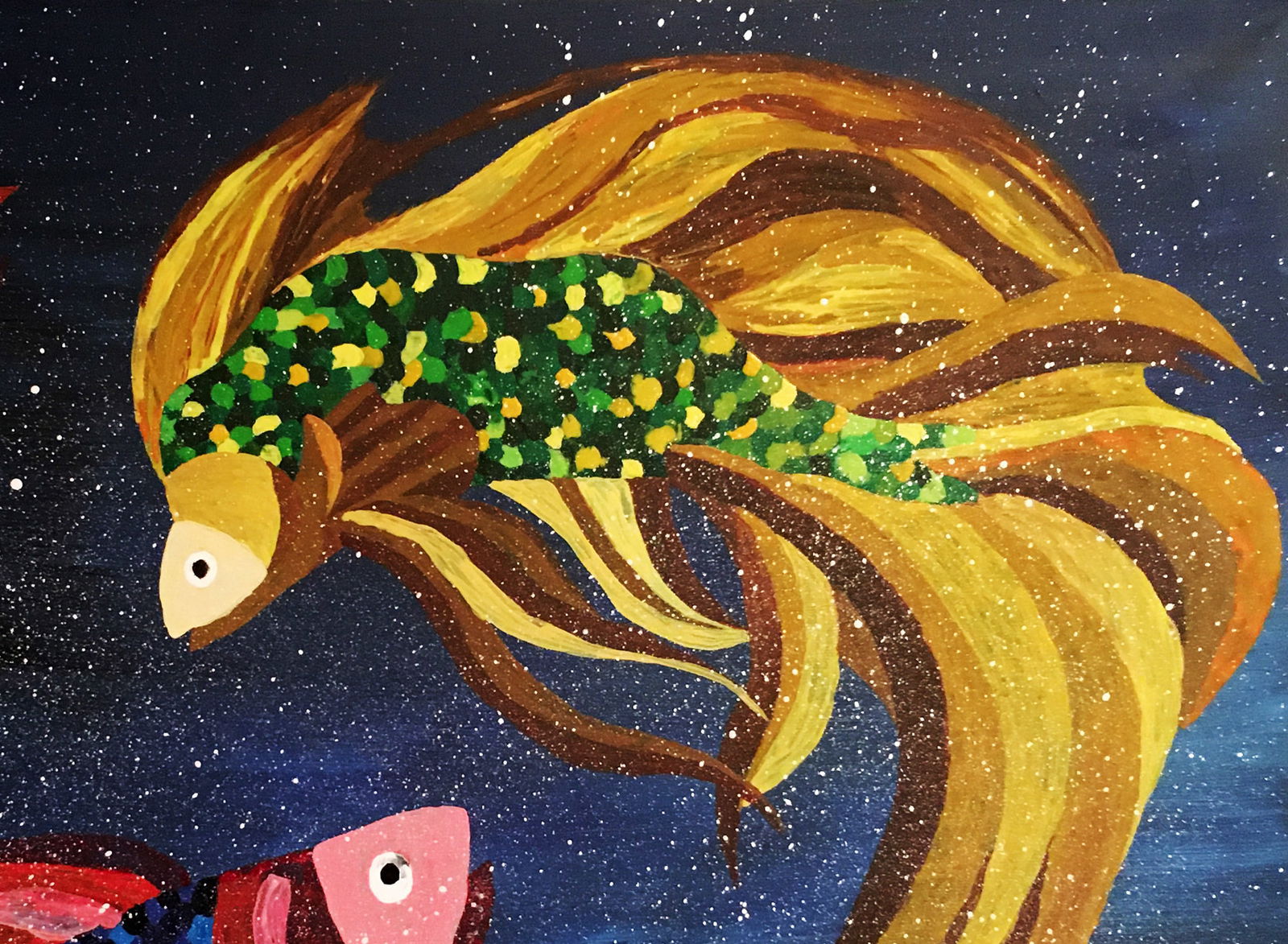 Acrylic painting Dance of Two Universes Irina Sitaylo - 3