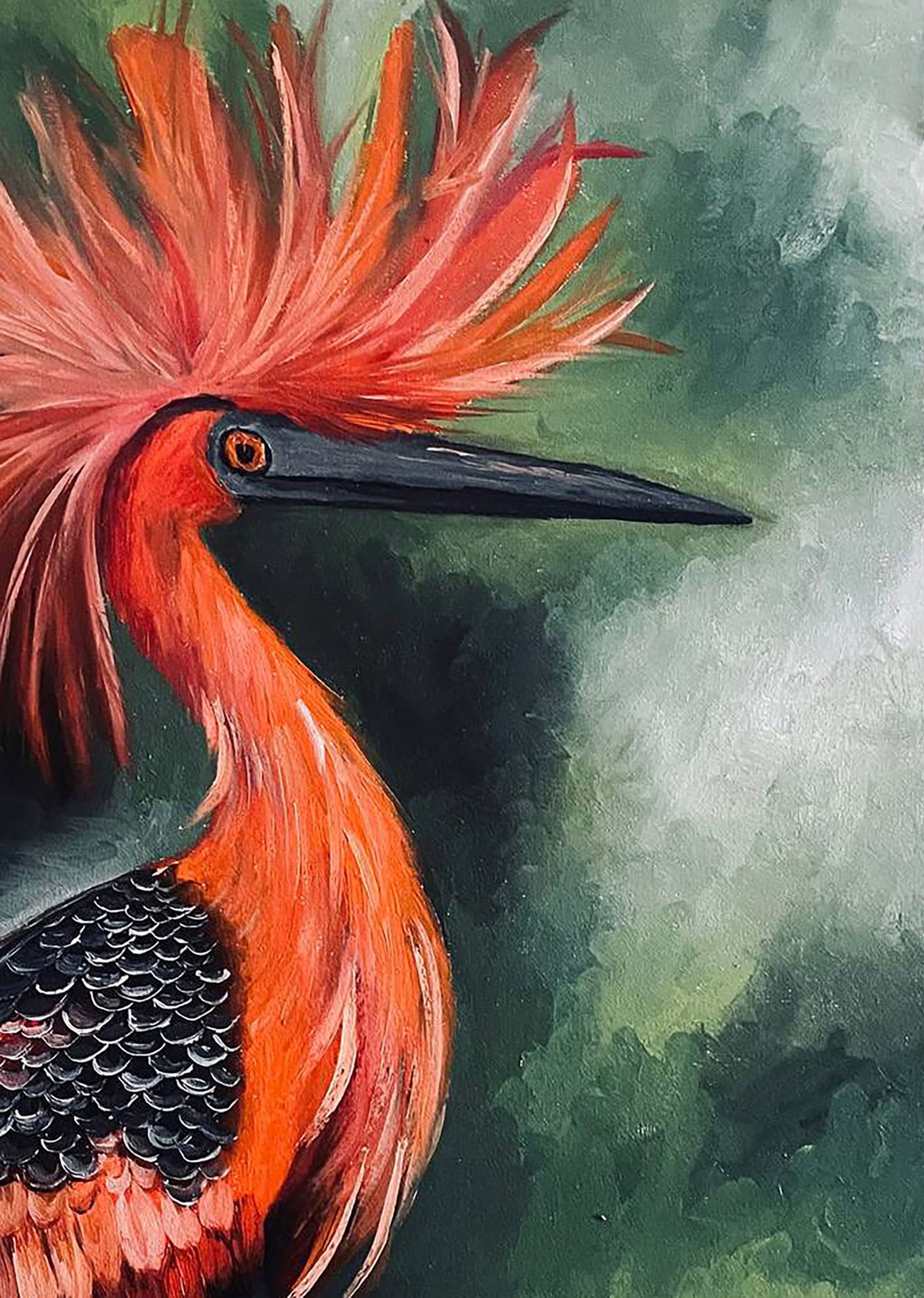 Oil painting Portrait of a Flame Bird Irina Sitaylo - 3