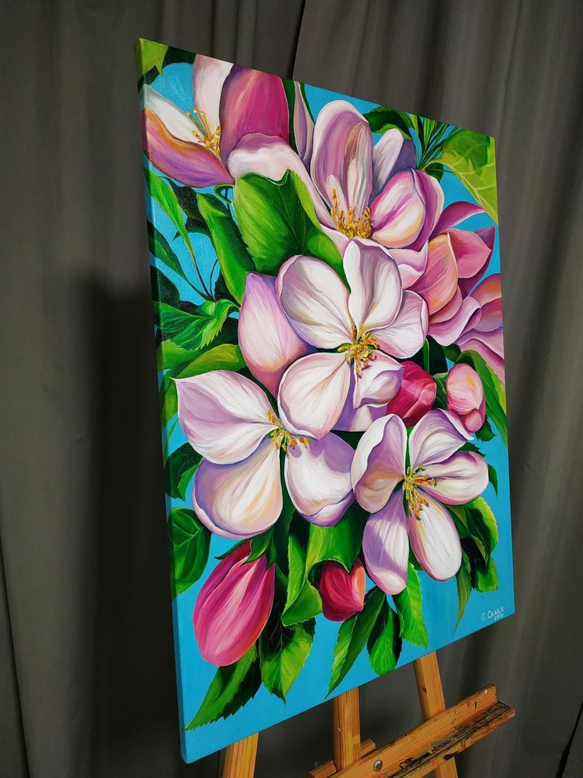 Oil painting Delicate spring flowers Oksana Sklym - 3