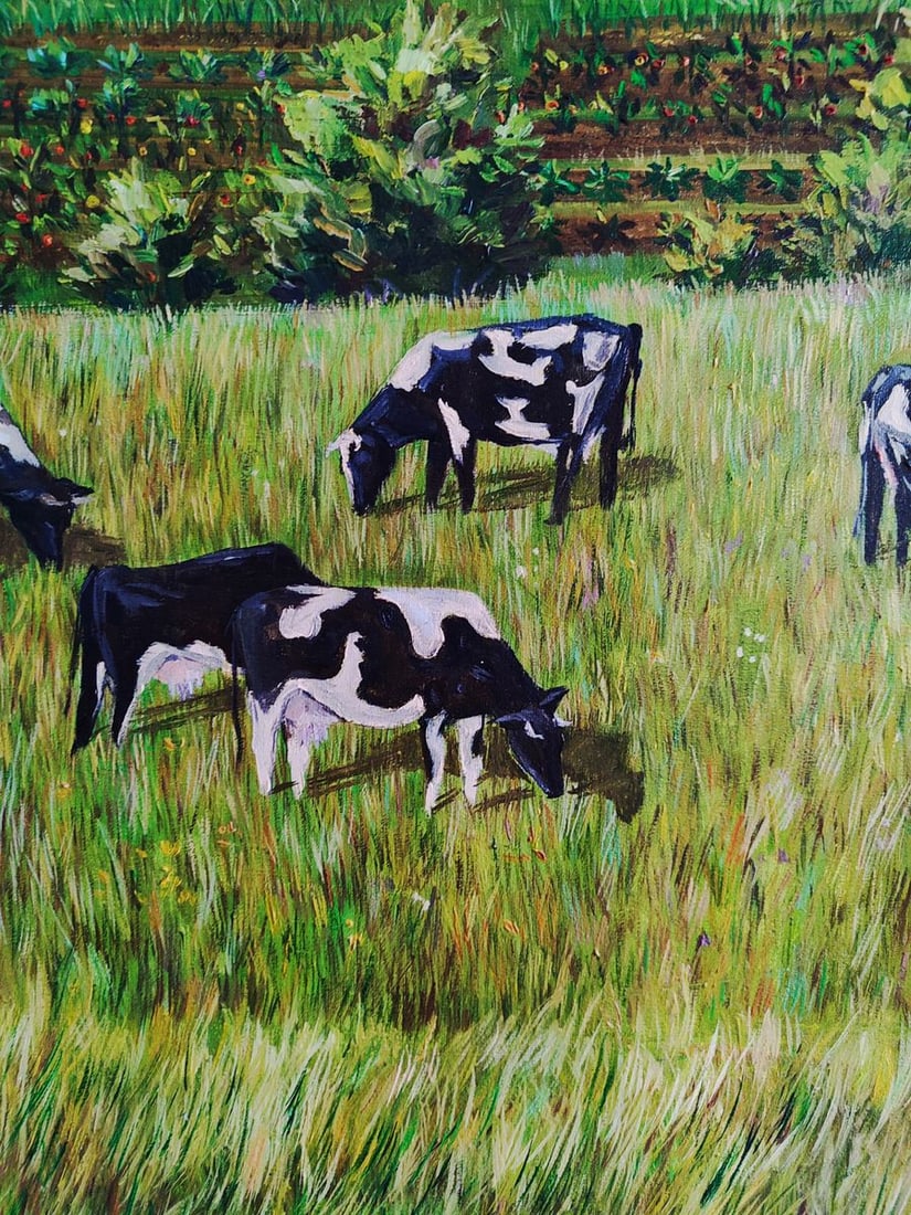 Oil painting Life in the village in summer Oksana Sklym - 5