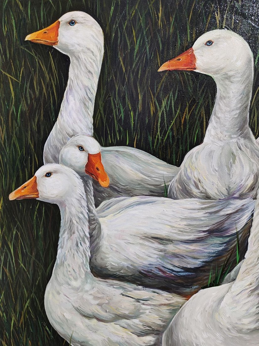 Oil painting Portrait of Geese Oksana Sklym - 5