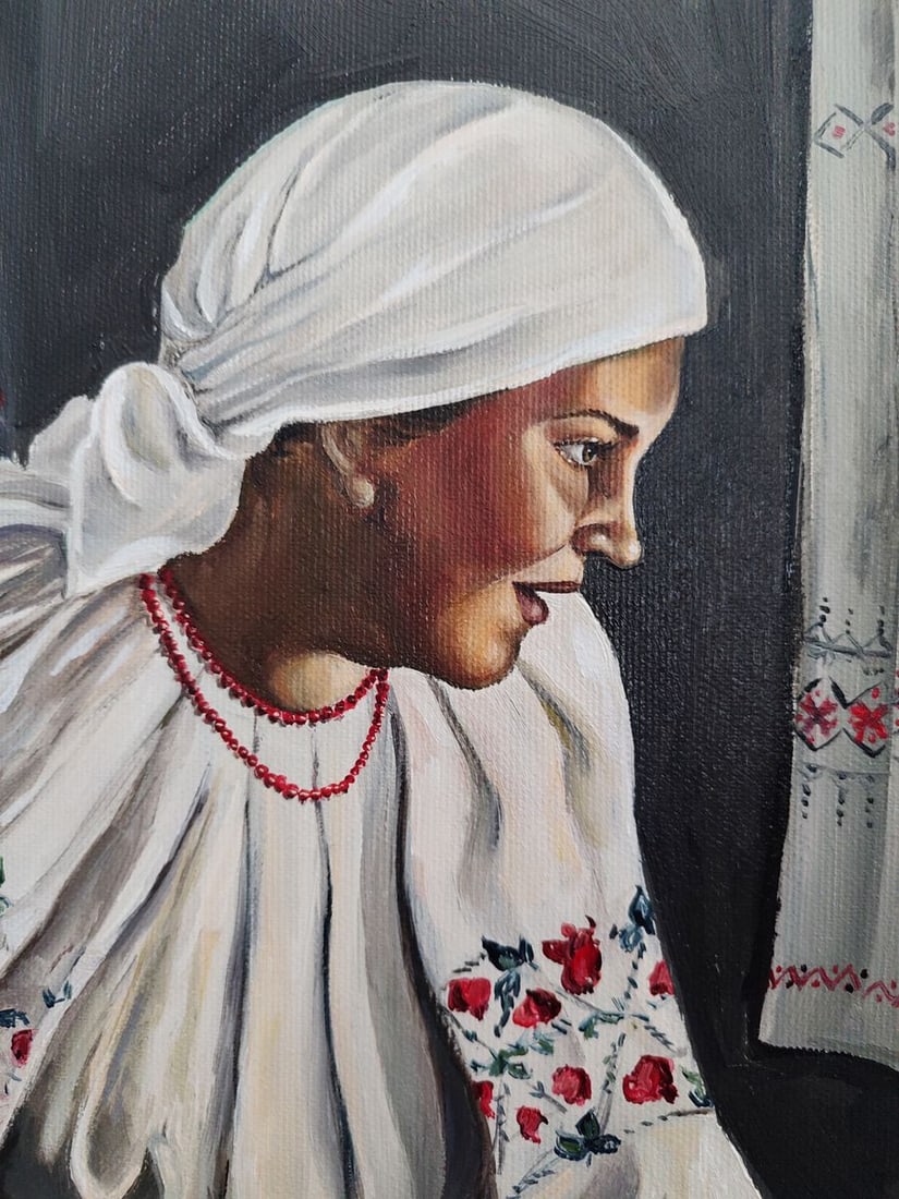 Oil painting Grandma is making pies Oksana Sklym - 4