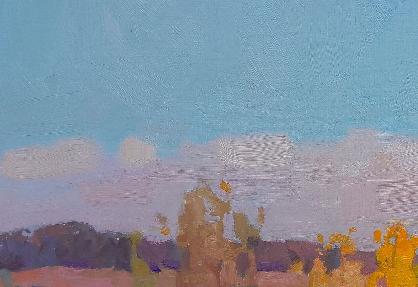 Oil painting Autumn outside the city Igor Tuzhikov - 4