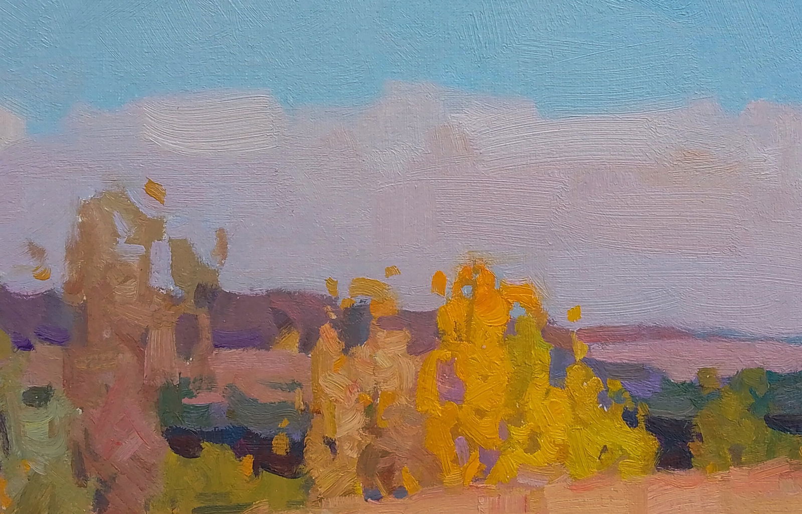 Oil painting Autumn outside the city Igor Tuzhikov - 6