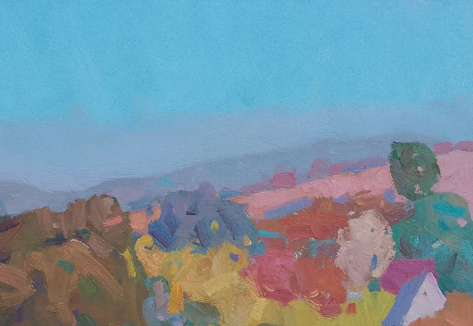 Oil painting The forest is covered in autumn colors Igor Tuzhikov - 5