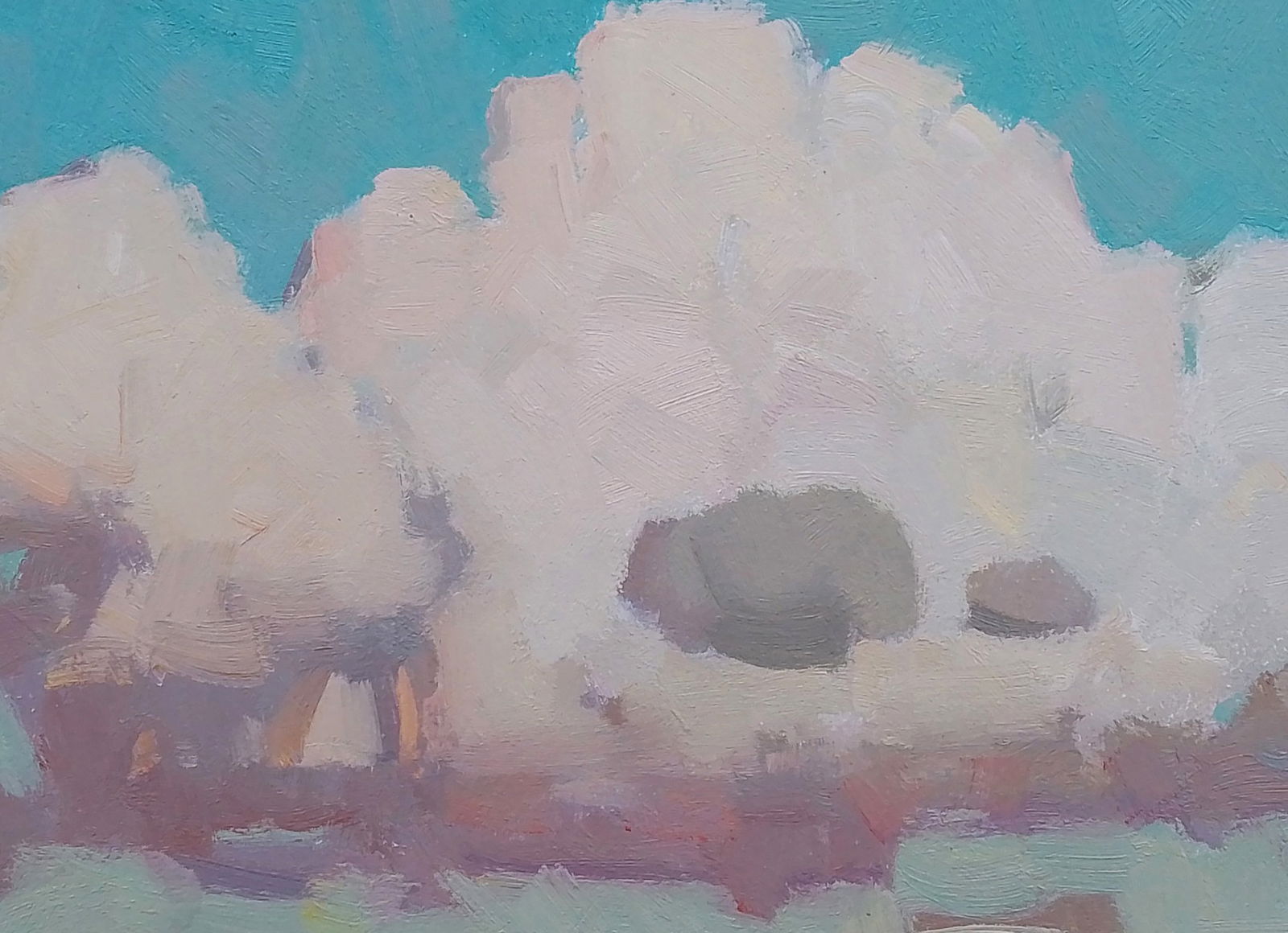 Oil painting Clouds covered the sky in the evening Igor Tuzhikov - 6