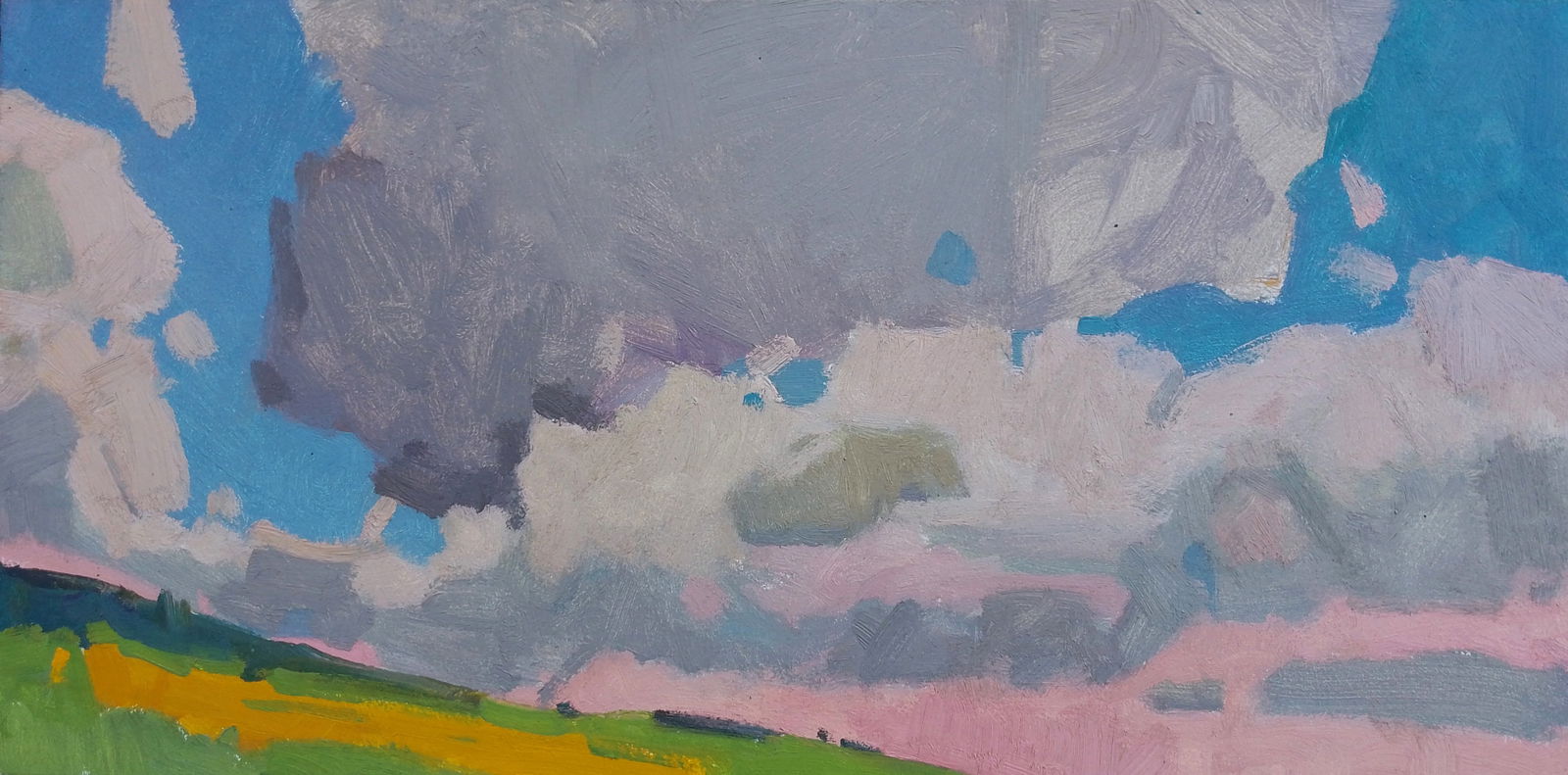 Oil painting Summer clouds Igor Tuzhikov: Title: Oil painting Summer clouds Igor Tuzhikov Description: 24TUZHIK Painter: Igor Tuzhikov Size: 20x40 cm/7.87x15.74 inches Components: oil, cardboard Original painting CONDITION: excellent 