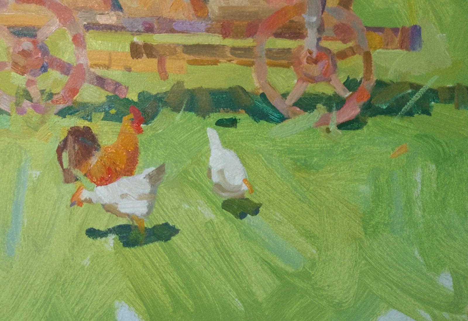 Oil painting In the village yard Igor Tuzhikov - 2