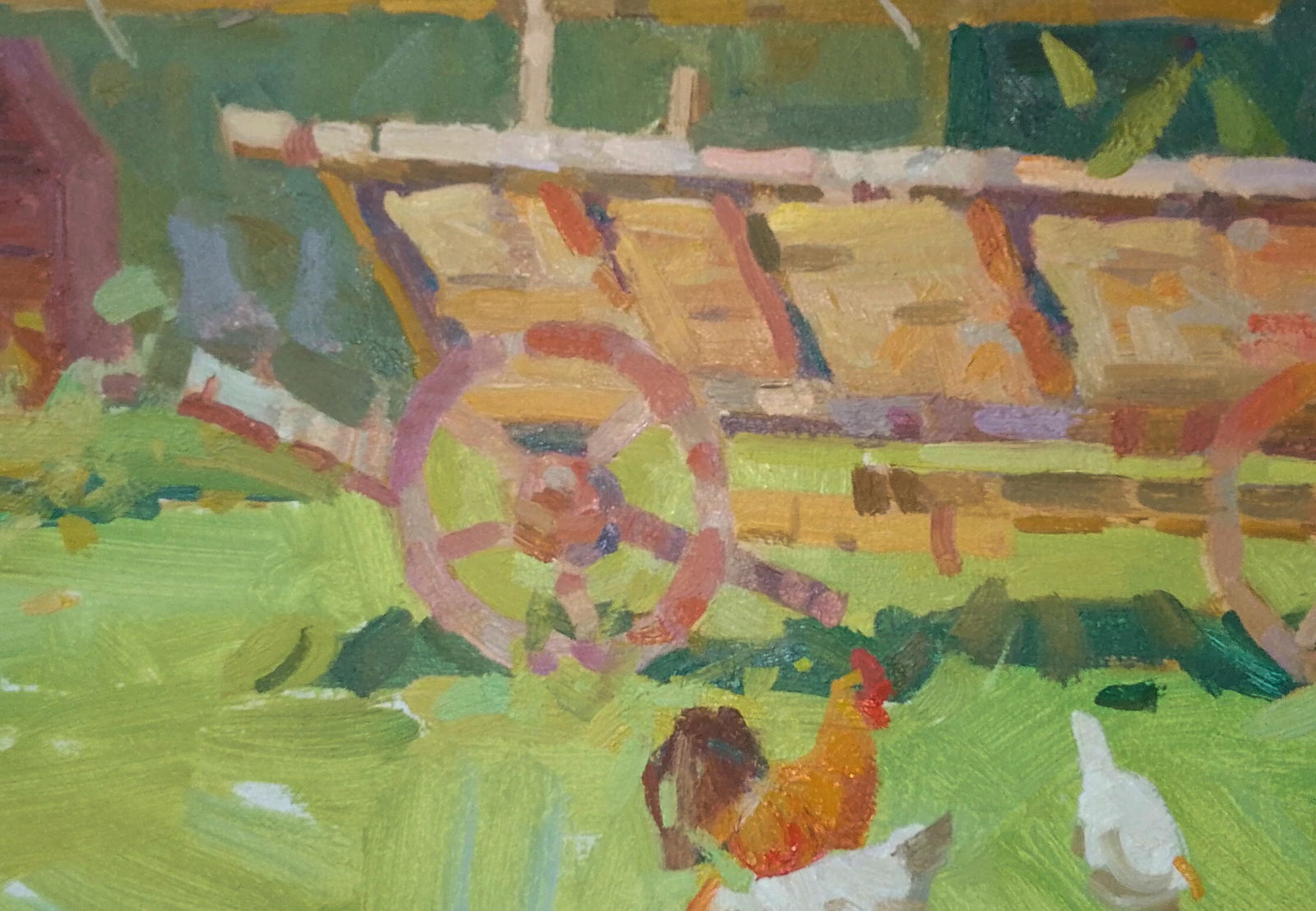 Oil painting In the village yard Igor Tuzhikov - 6