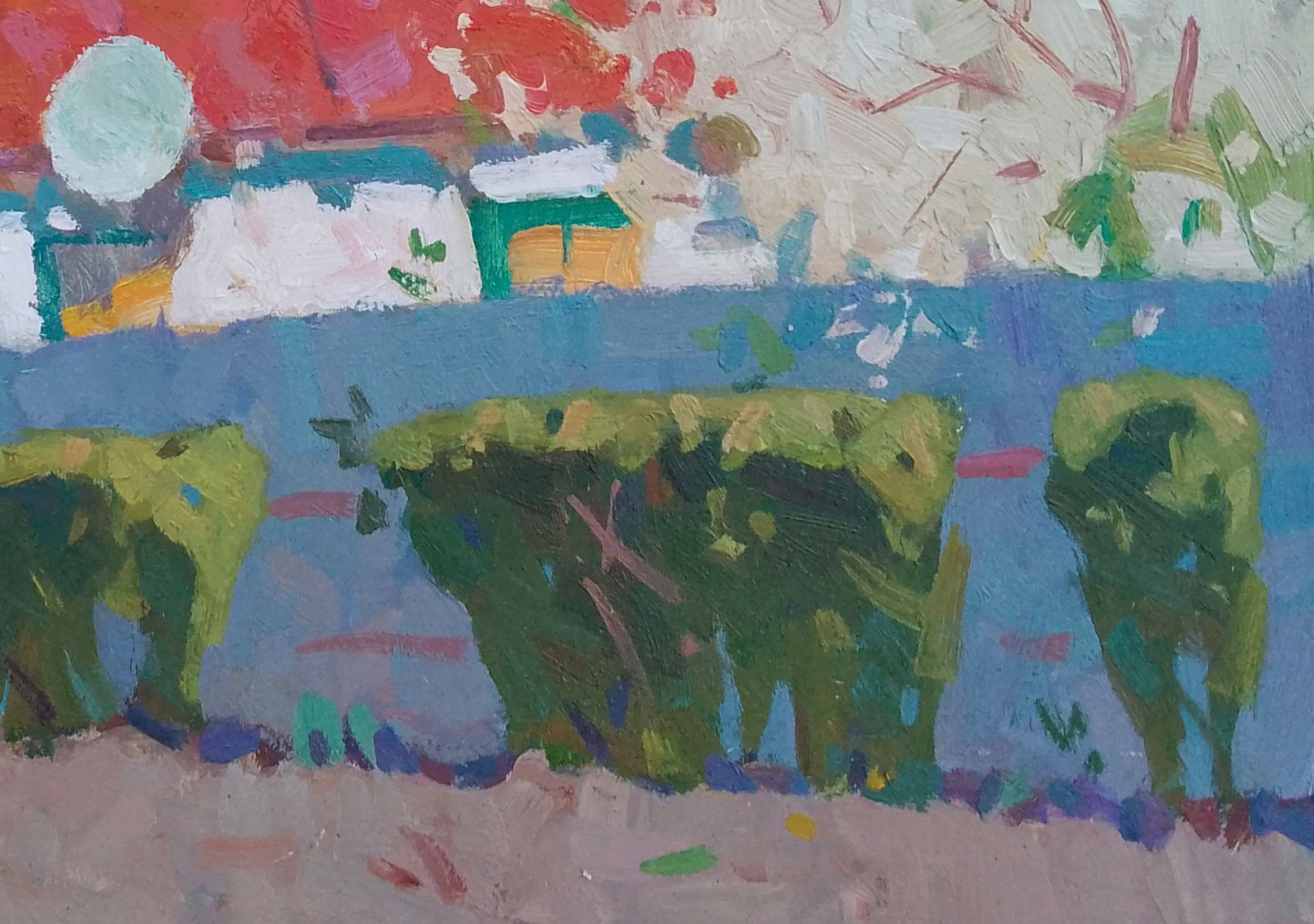 Oil painting The cherry trees are blooming Igor Tuzhikov - 2