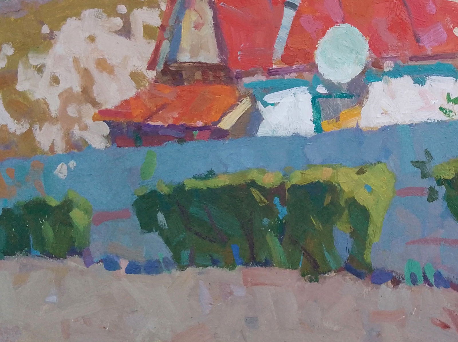 Oil painting The cherry trees are blooming Igor Tuzhikov - 3