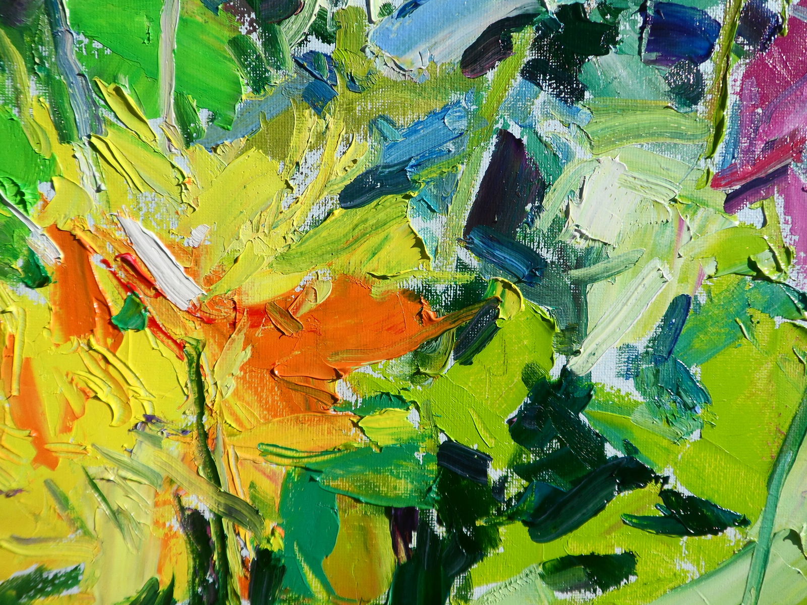 Oil painting Wild Dahlia Flowers Yegor Dulin - 5