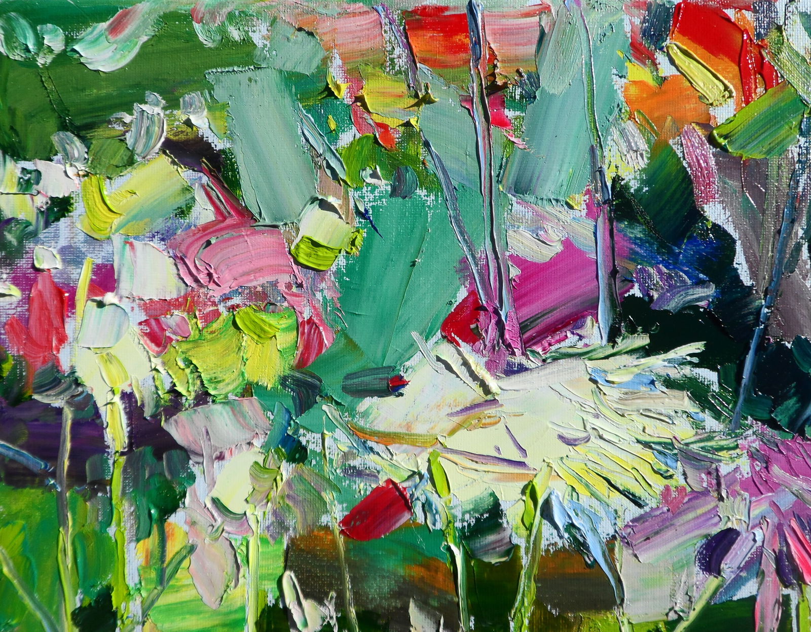 Oil painting Wild Dahlia Flowers Yegor Dulin - 6