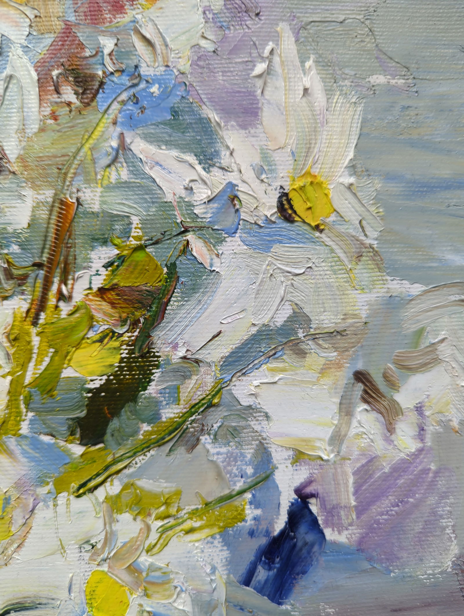 Oil painting White Daisies in a Vase Yegor Dulin - 2