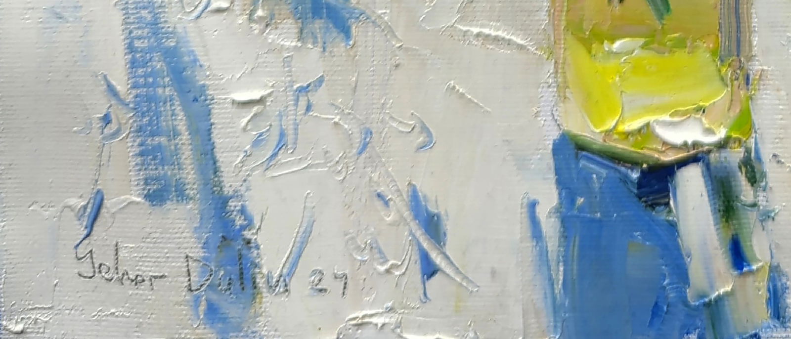 Oil painting White Daisies in a Vase Yegor Dulin - 5