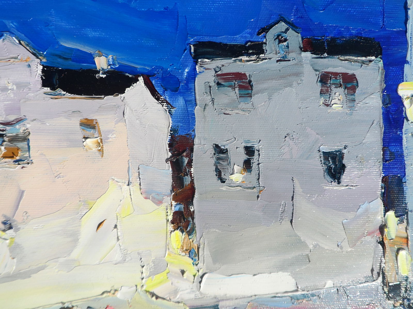 Oil painting Evening cafe in City Yegor Dulin - 3