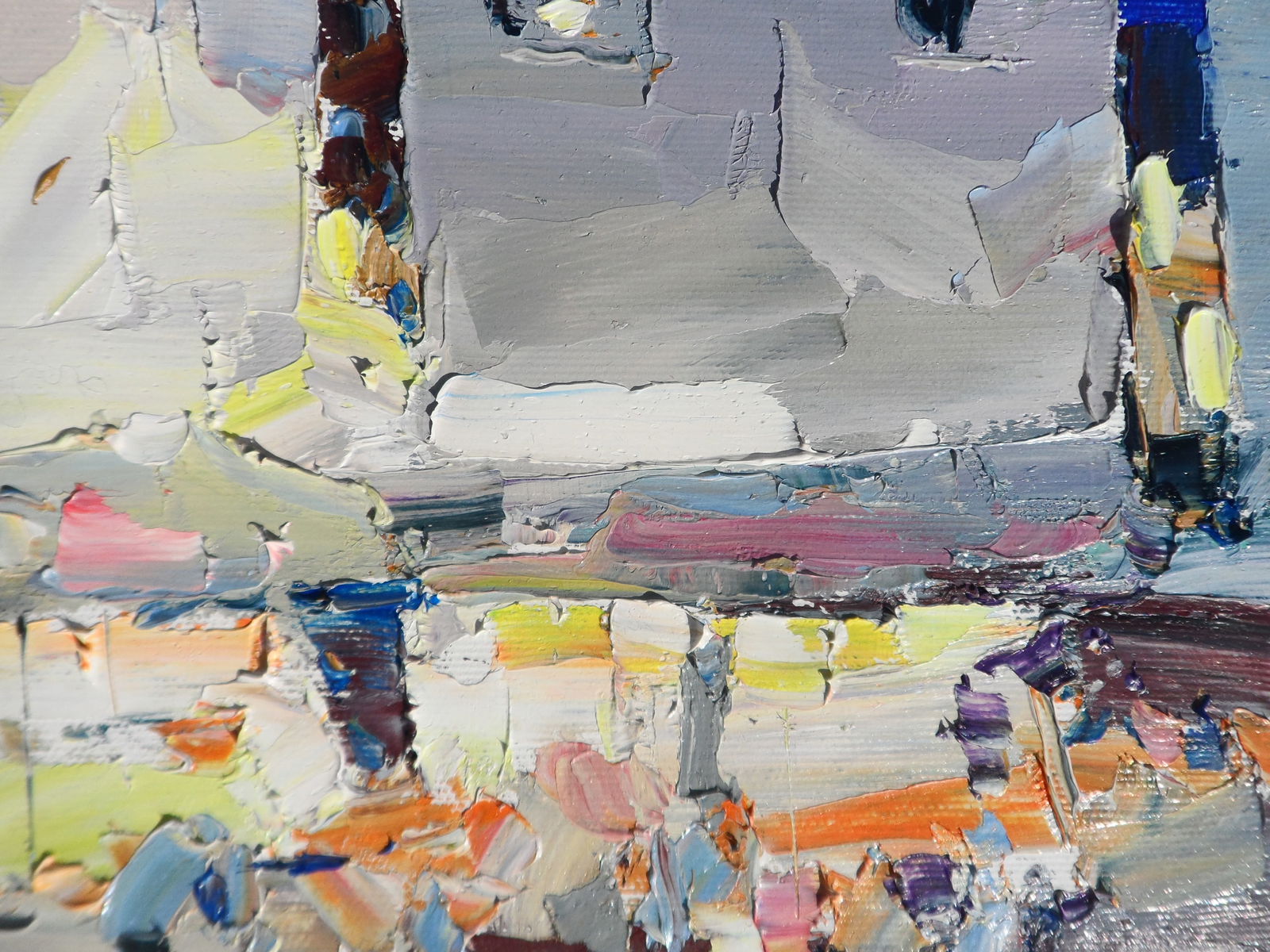 Oil painting Evening cafe in City Yegor Dulin - 4