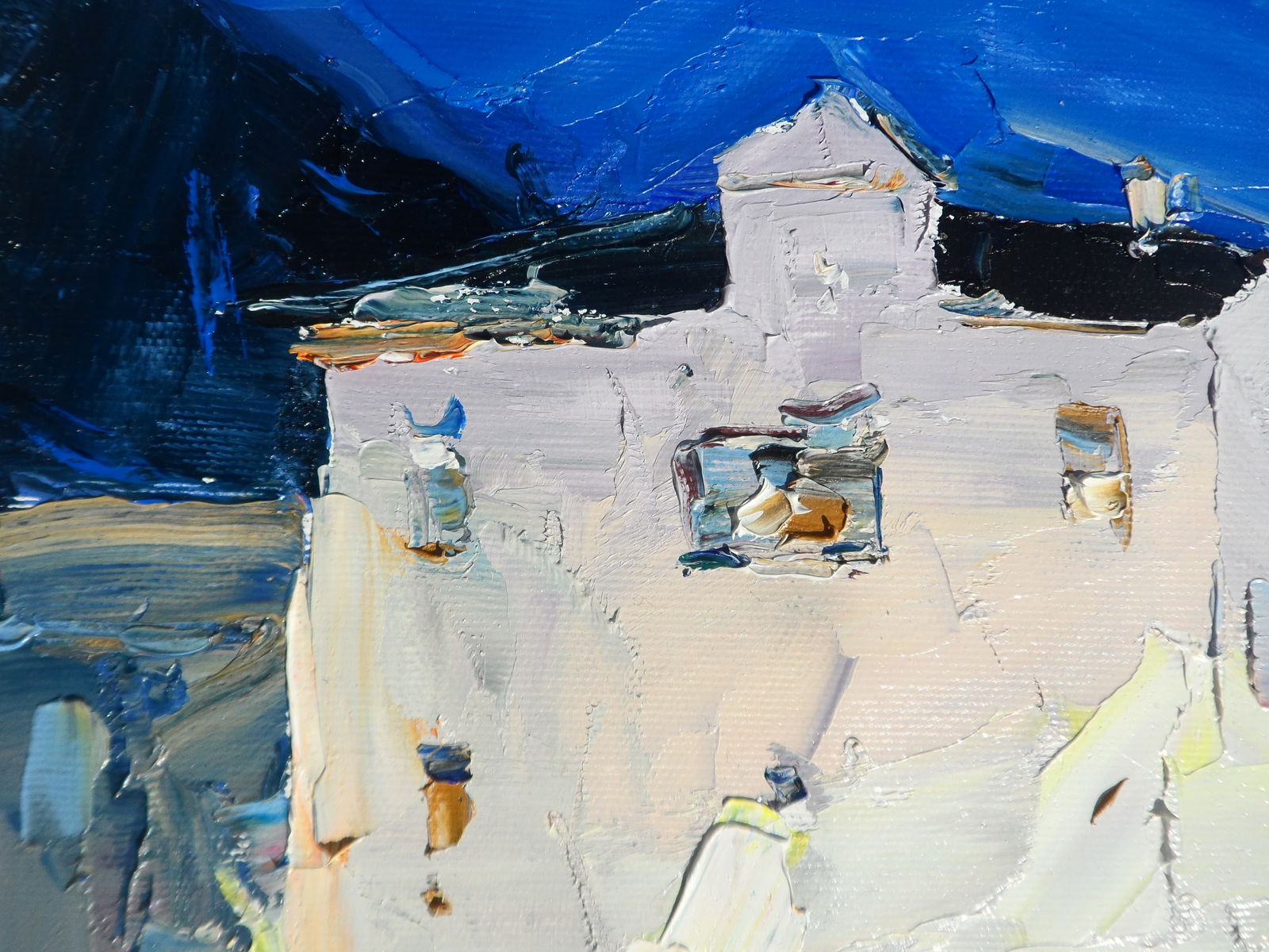 Oil painting Evening cafe in City Yegor Dulin - 5