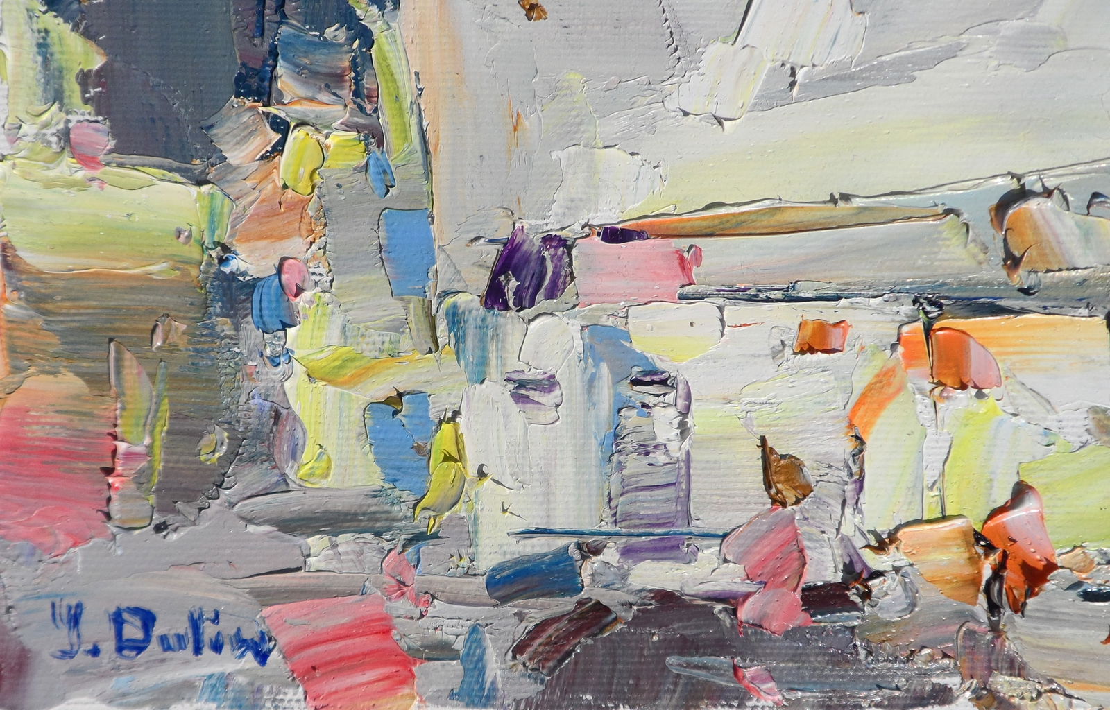 Oil painting Evening cafe in City Yegor Dulin - 6