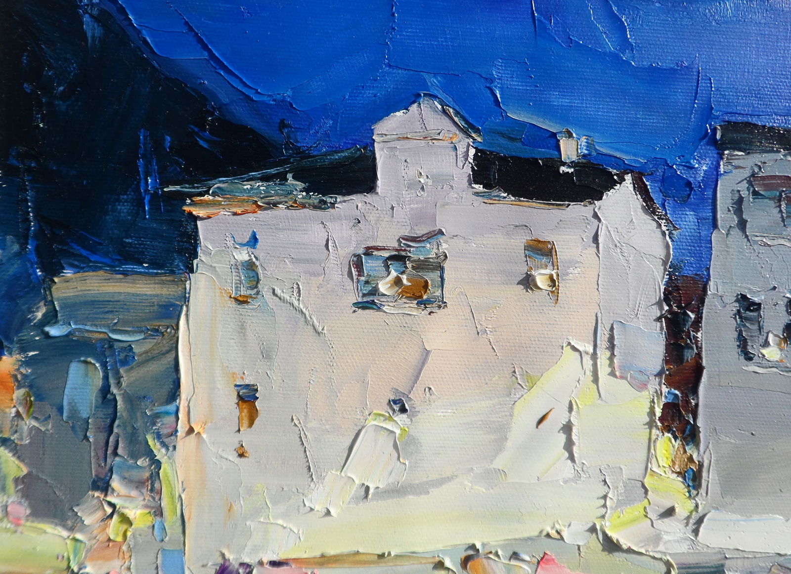 Oil painting Evening cafe in City Yegor Dulin - 9