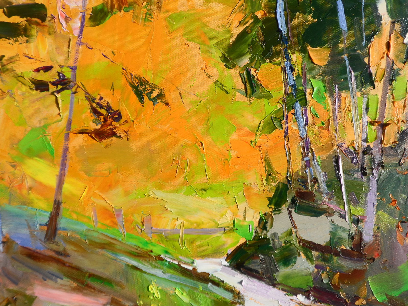 Oil painting Mountain river in Forest Yegor Dulin - 3