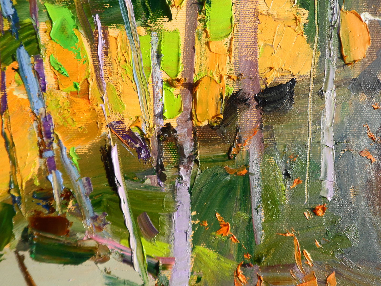 Oil painting Mountain river in Forest Yegor Dulin - 9