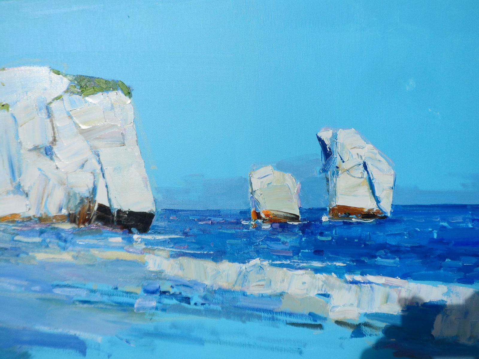 Oil painting Sea coast of Italy Yegor Dulin - 2