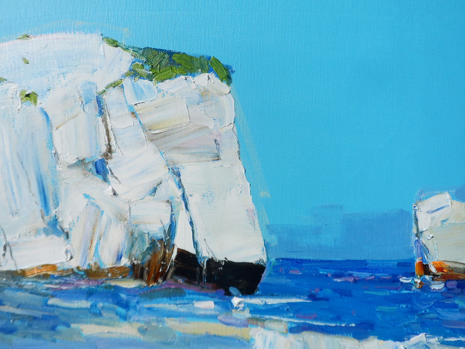 Oil painting Sea coast of Italy Yegor Dulin - 4