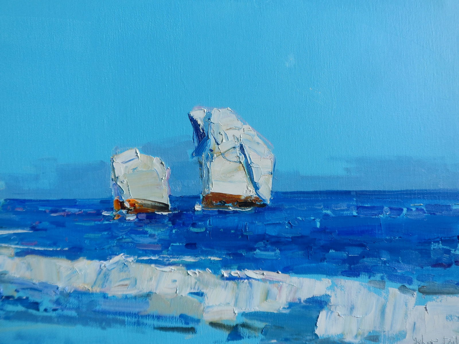 Oil painting Sea coast of Italy Yegor Dulin - 8