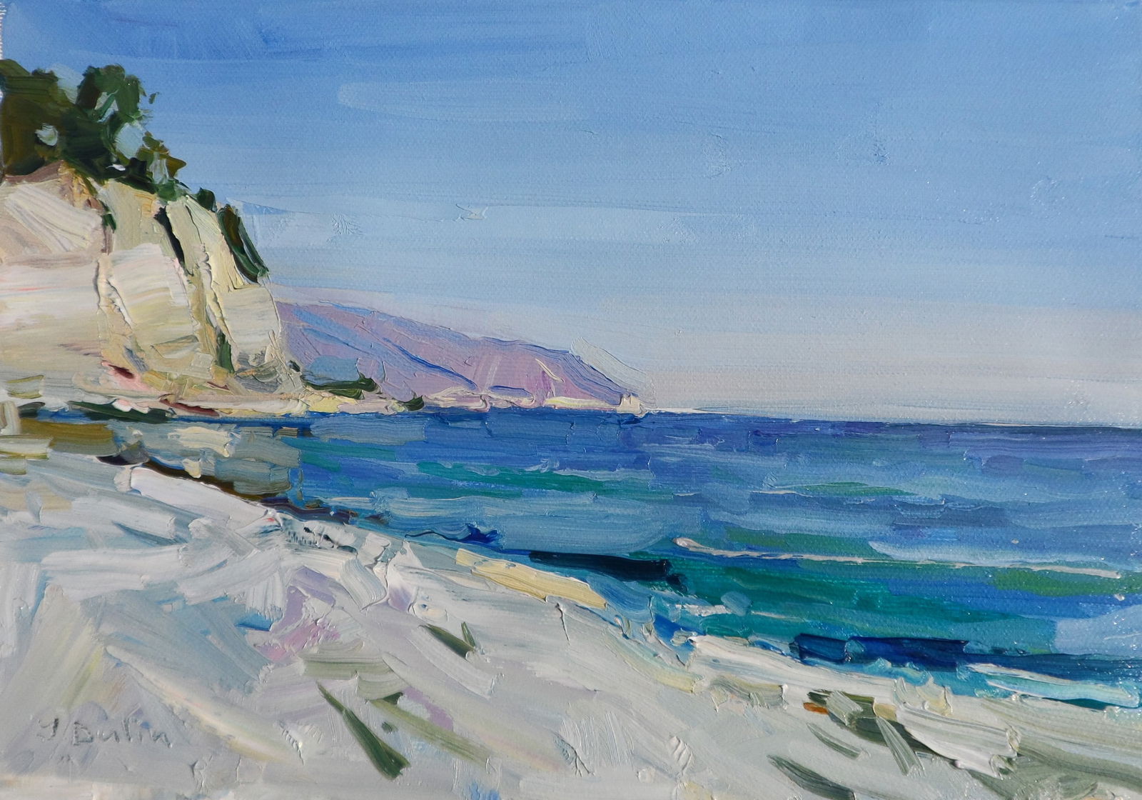 Oil painting Sunny Sea Early Morning Yegor Dulin: Title: Oil painting Sunny Sea Early Morning Yegor Dulin Description: 16DUL Painter: Yegor Dulin Size: 20?30 cm/7.87x11.81 inches Components: oil, canvas Original painting CONDITION: excellent ARTIST: