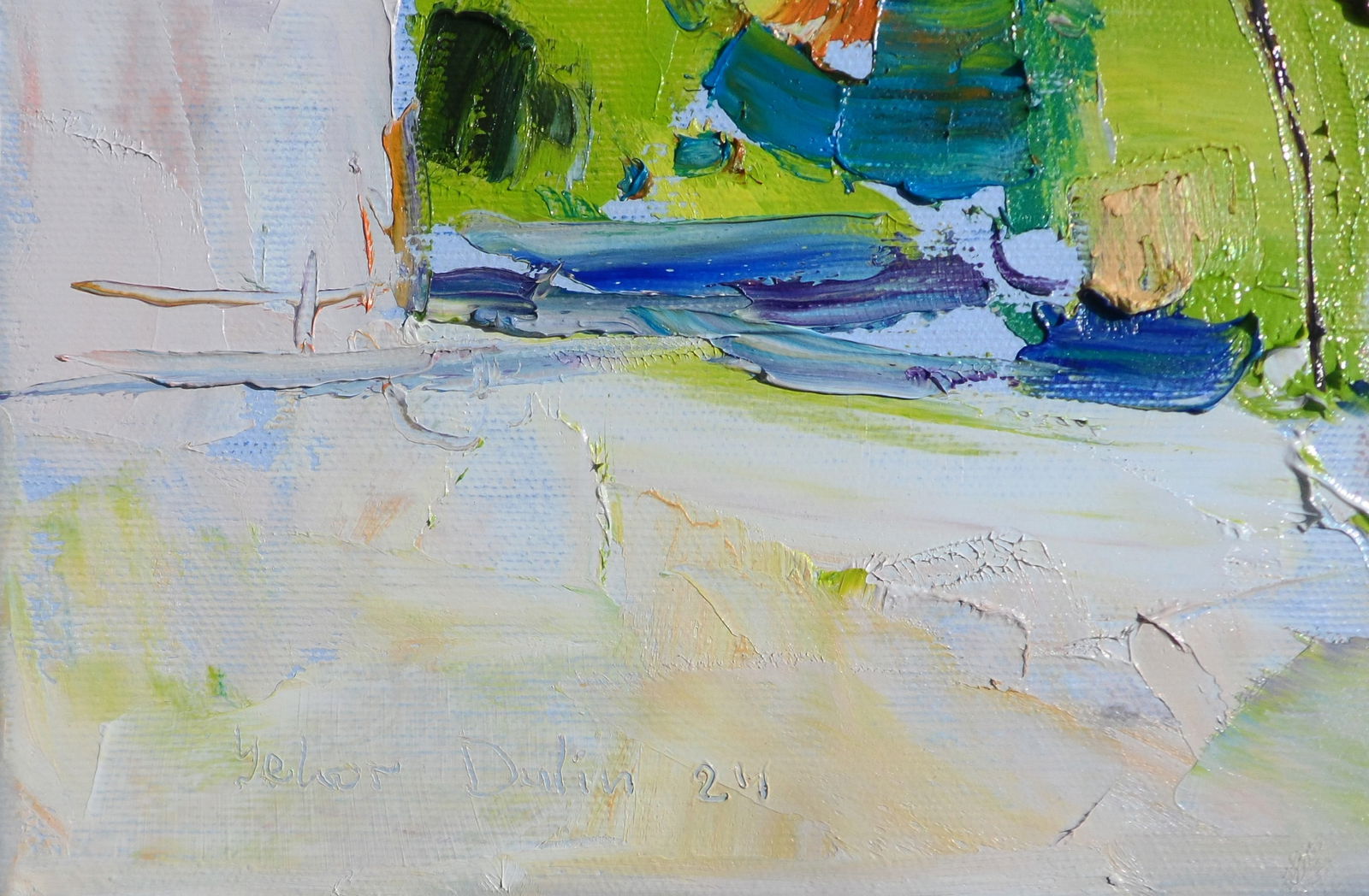 Oil painting Sunny Day in a Coastal City Yegor Dulin - 6