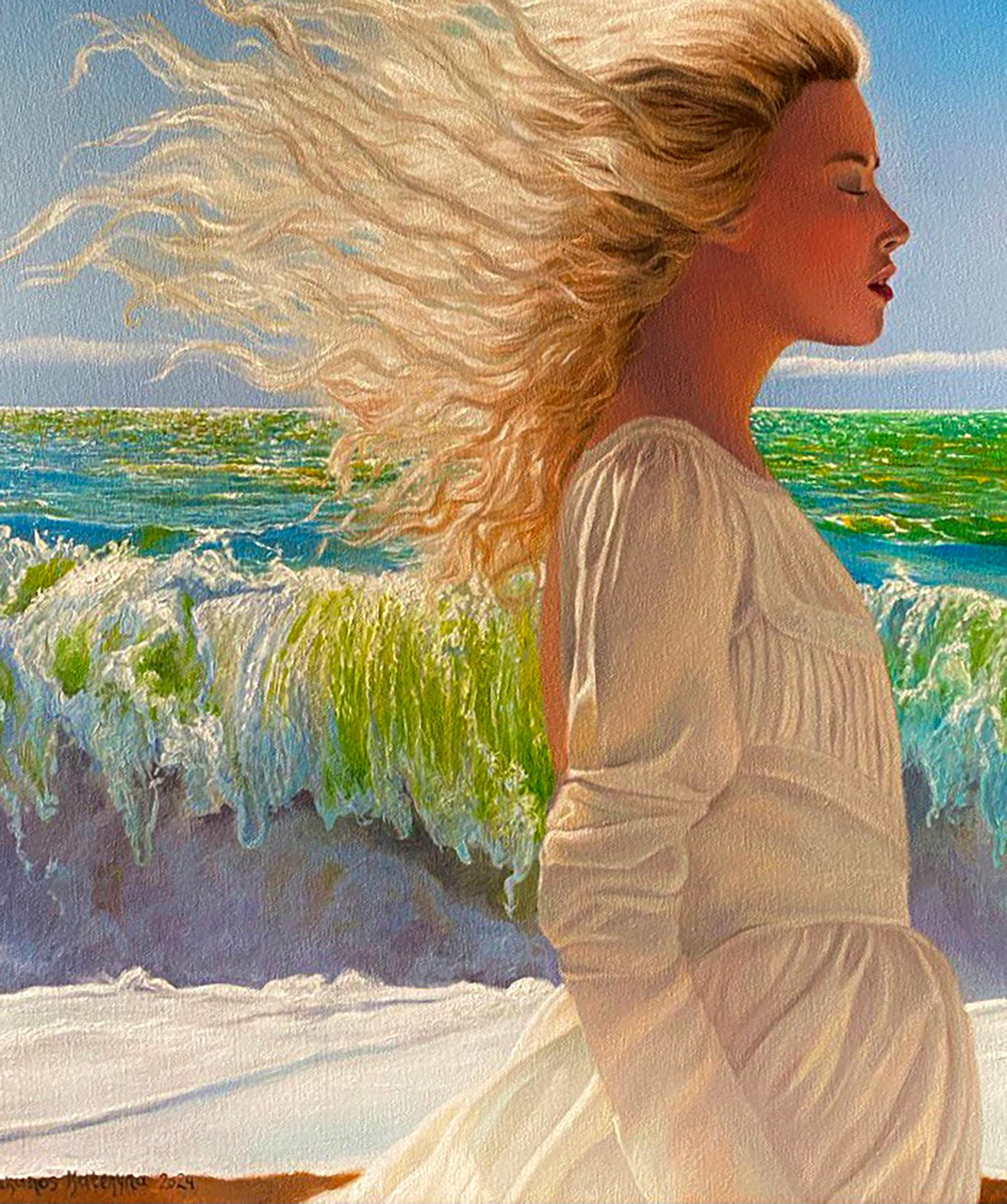 Oil painting Sea breeze Kateryna Bukuros - 4