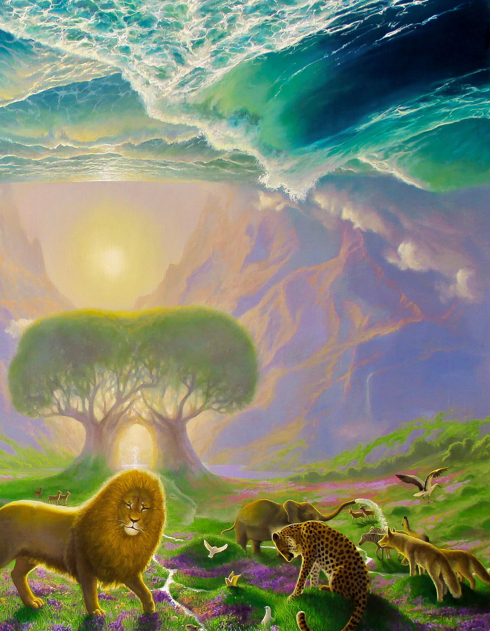 Oil painting Creation of the world Kateryna Bukuros - 3