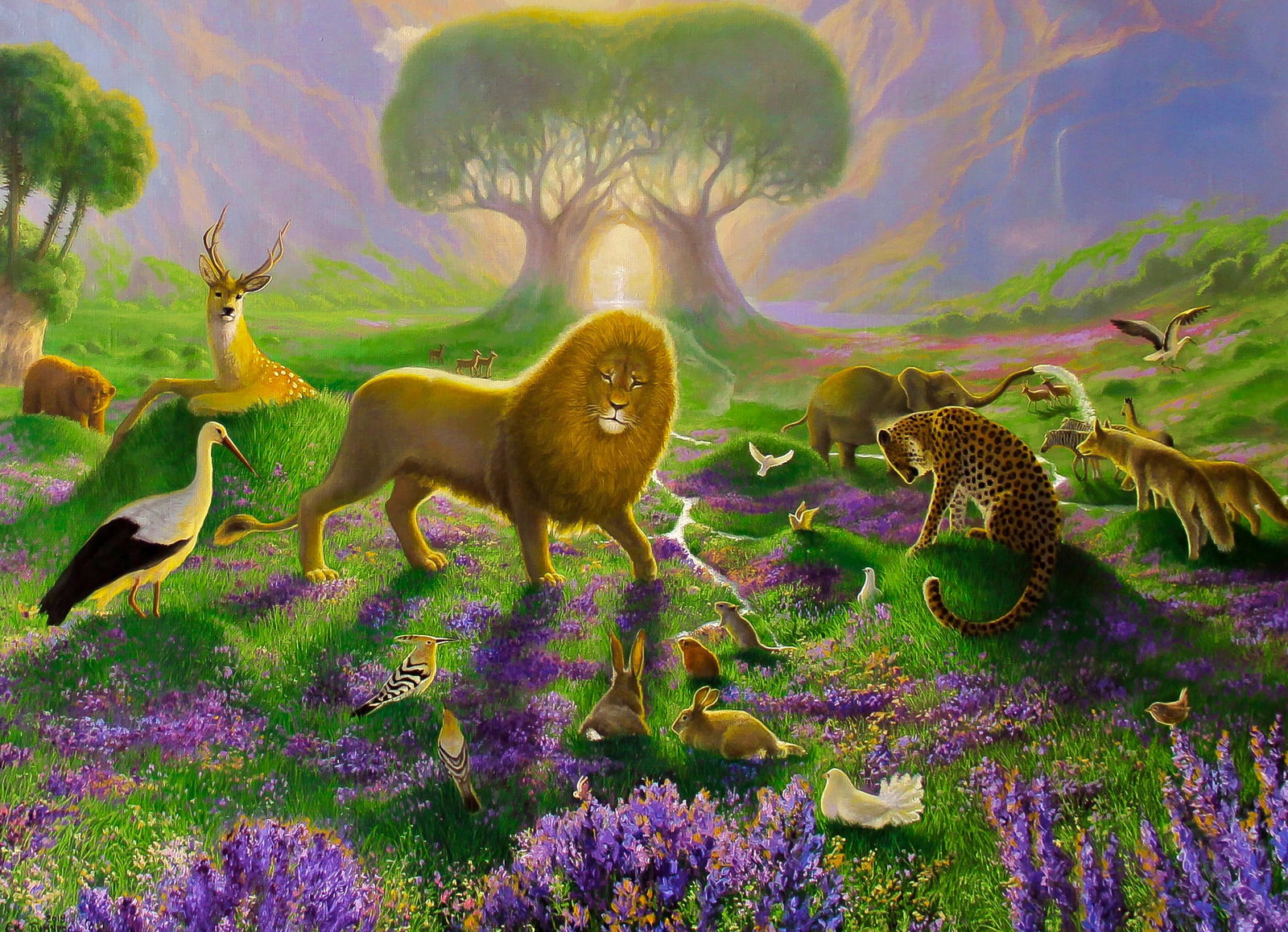 Oil painting Creation of the world Kateryna Bukuros - 7