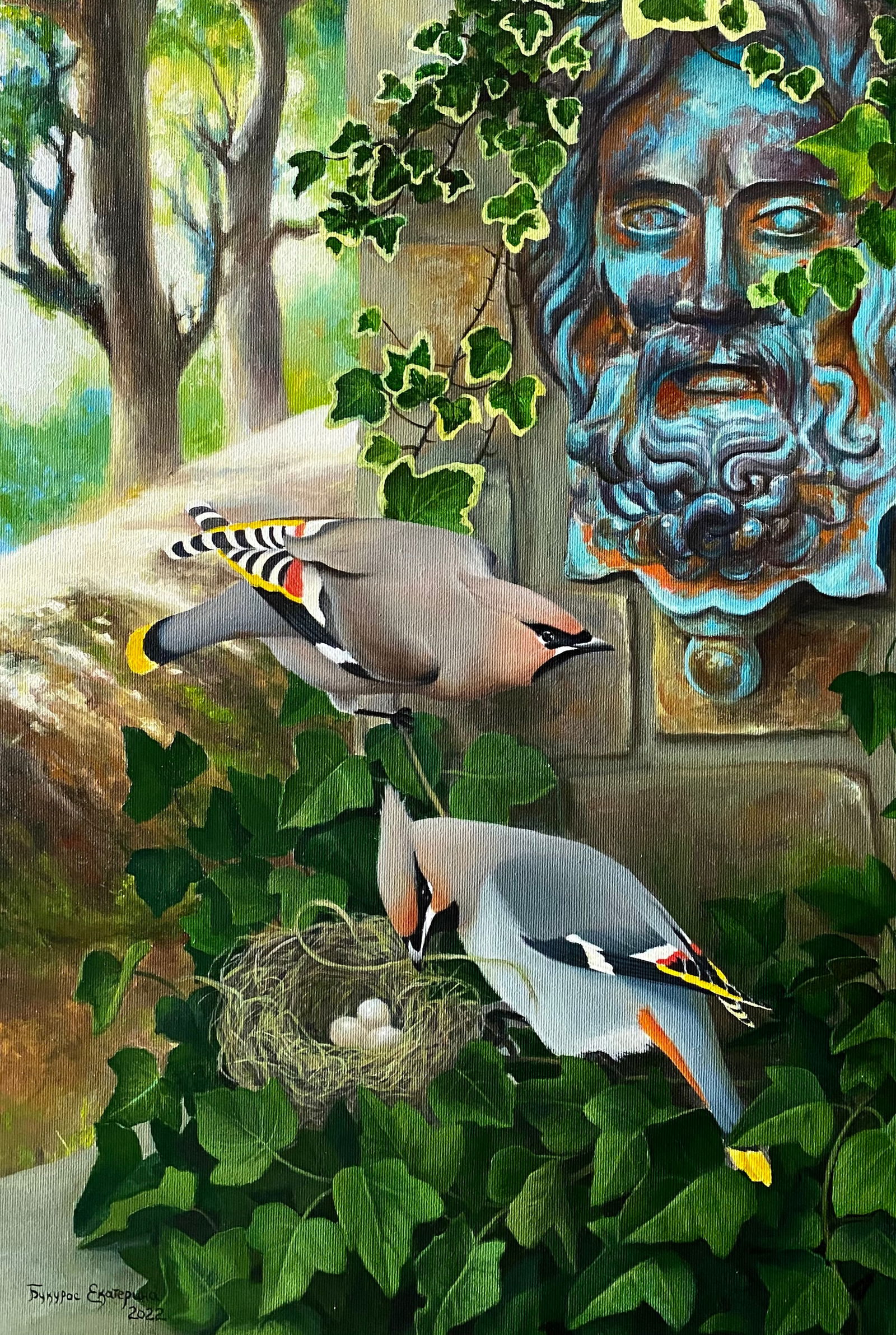 Oil painting Ancient Garden Kateryna Bukuros - 4