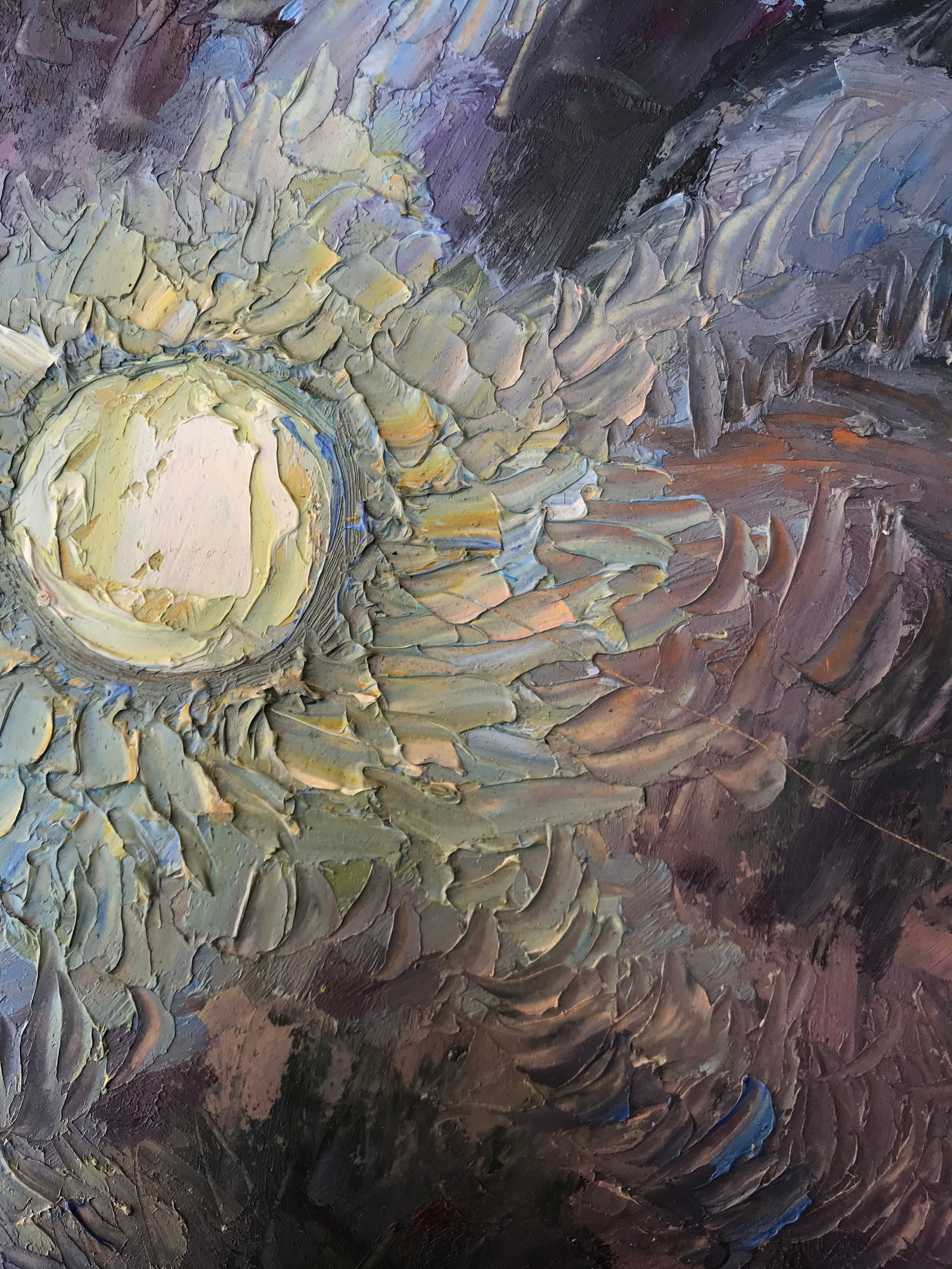 Abstract Oil painting Moonlight night.. Onyshchenko - 7