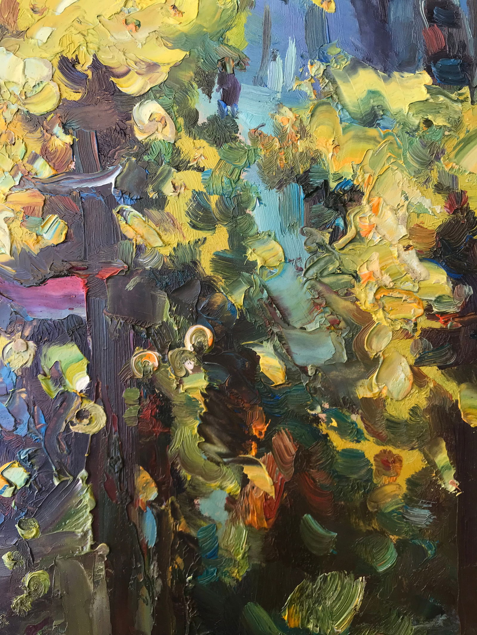 Abstract Oil painting Autumn flowers Onyshchenko - 6