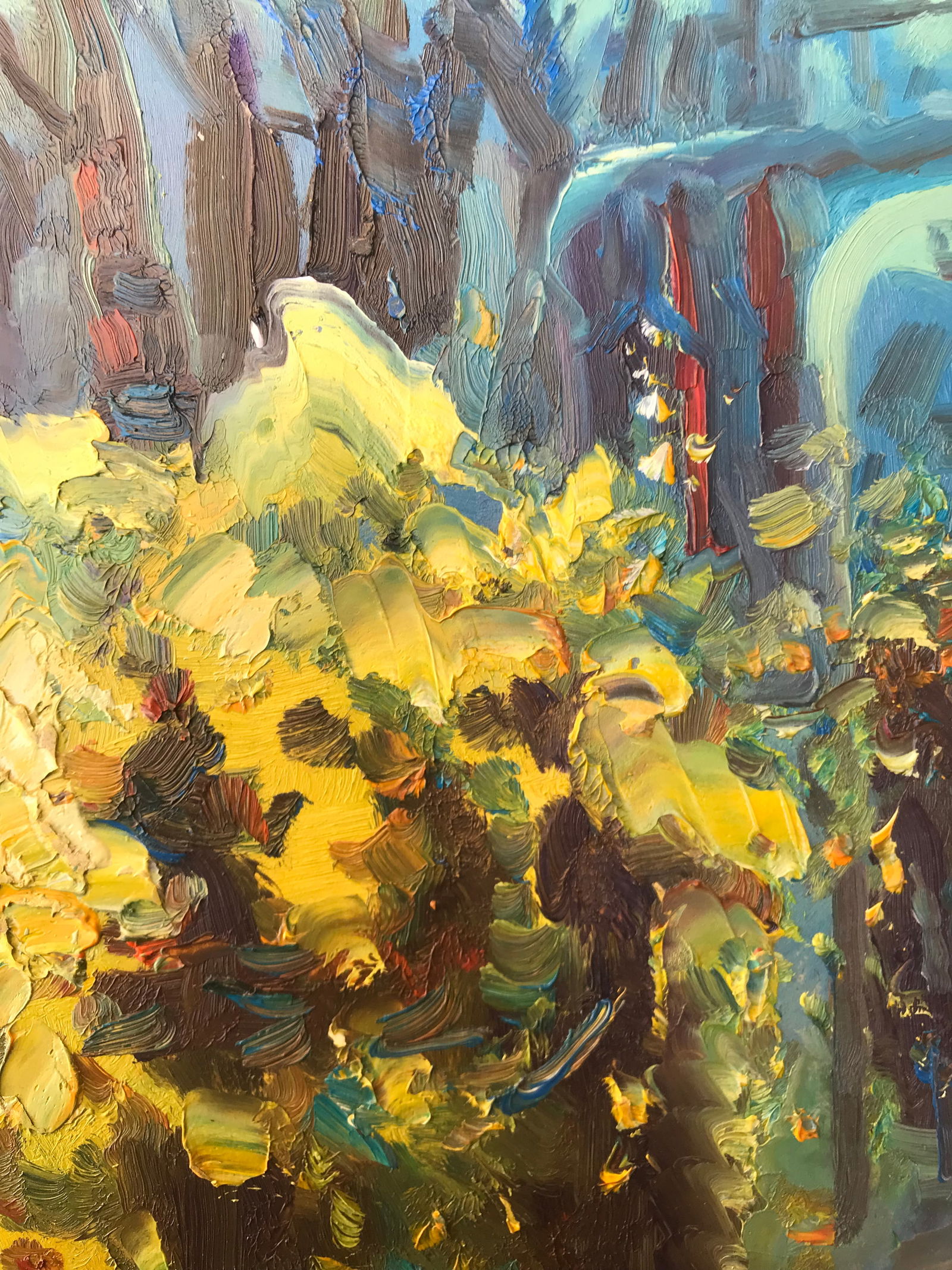 Abstract Oil painting Autumn flowers Onyshchenko - 8