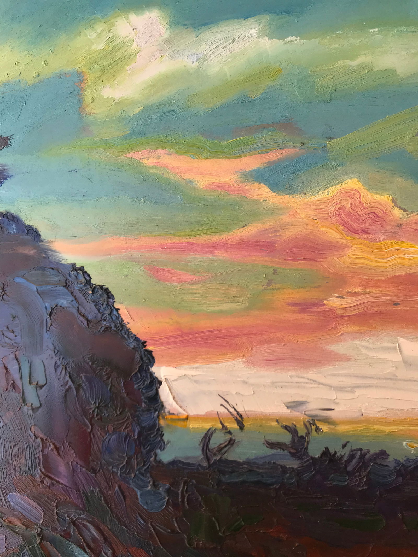 Abstract Oil painting Evening in Poltava Onyshchenko - 3