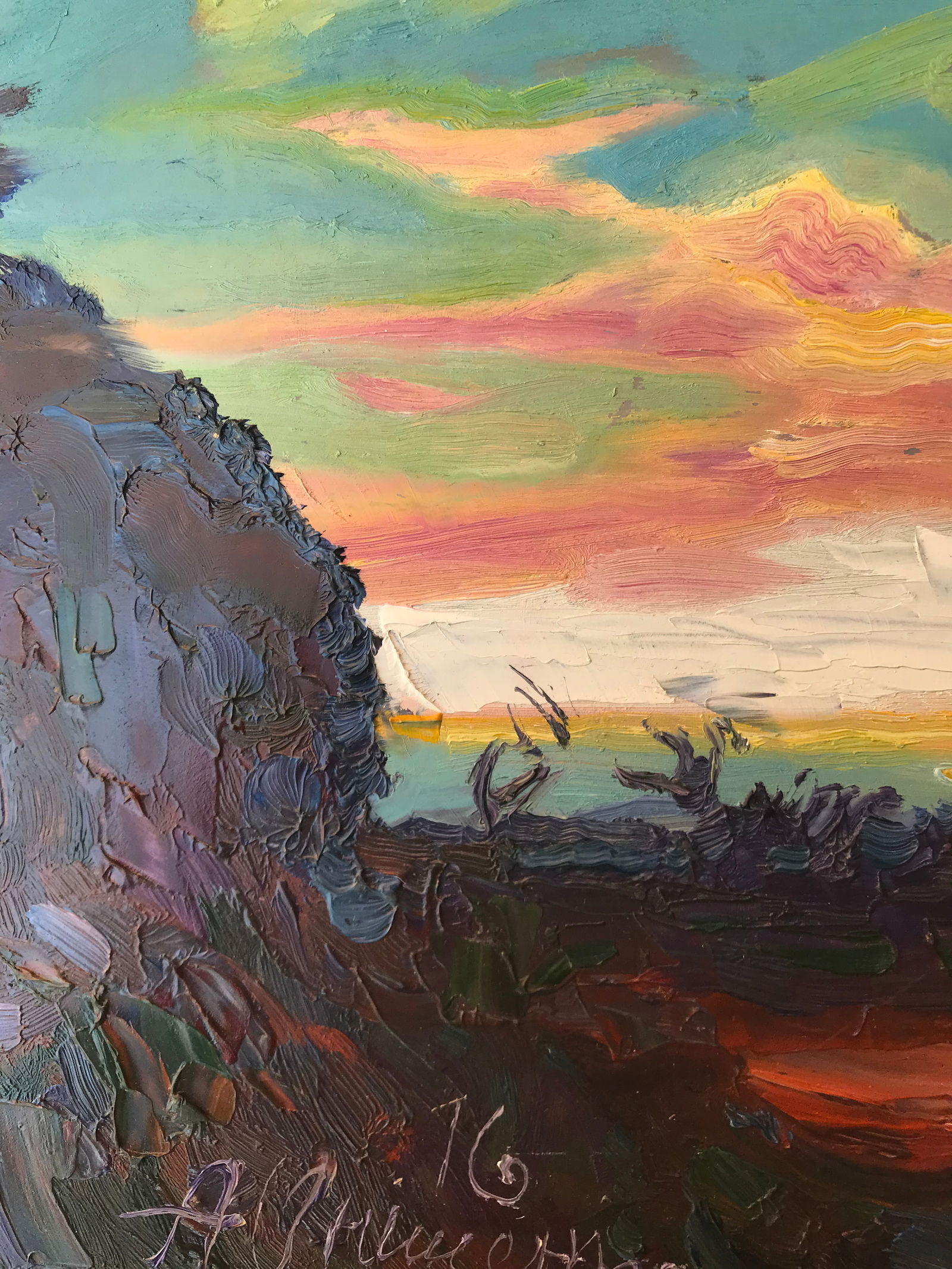 Abstract Oil painting Evening in Poltava Onyshchenko - 4