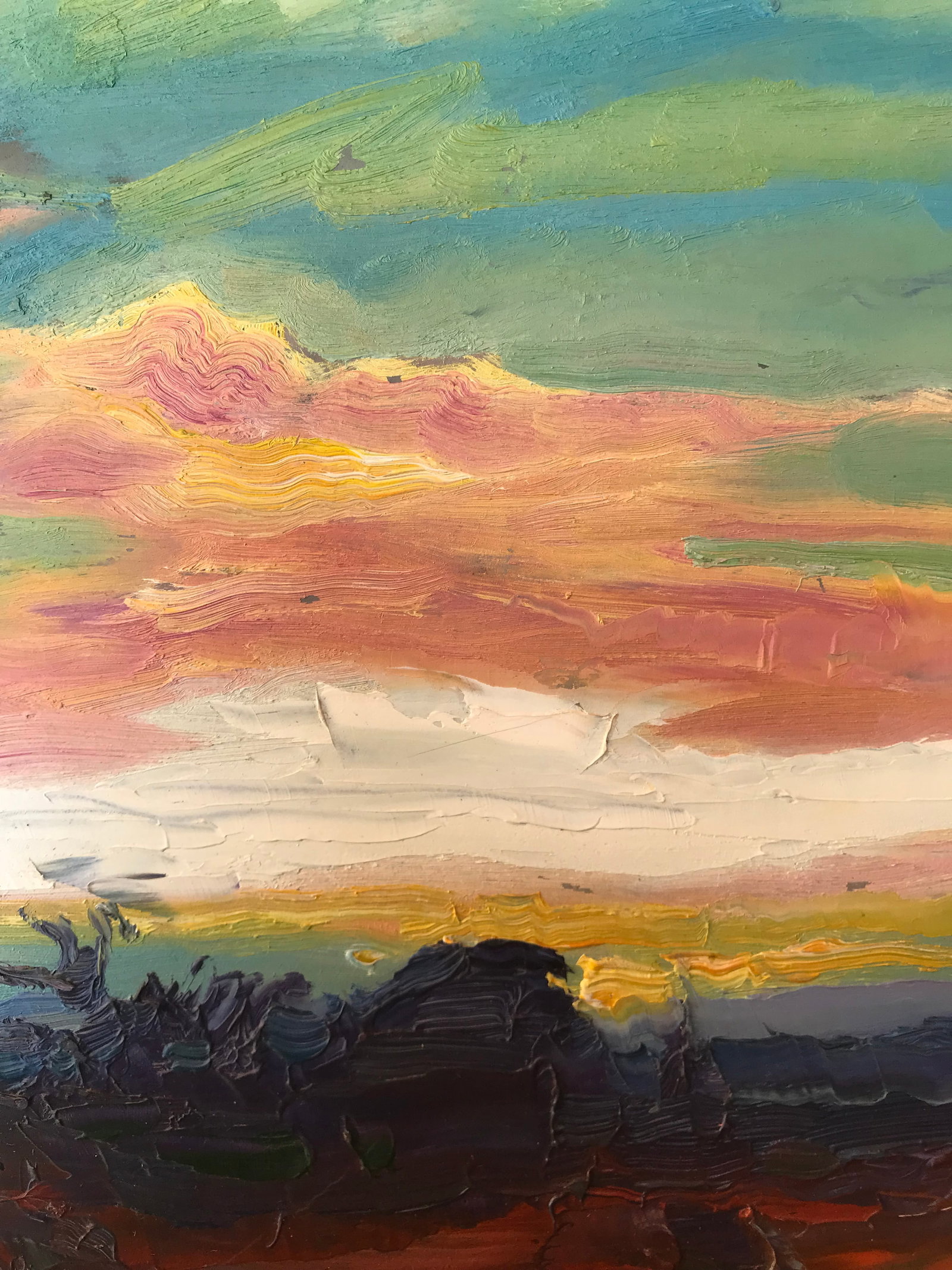 Abstract Oil painting Evening in Poltava Onyshchenko - 6