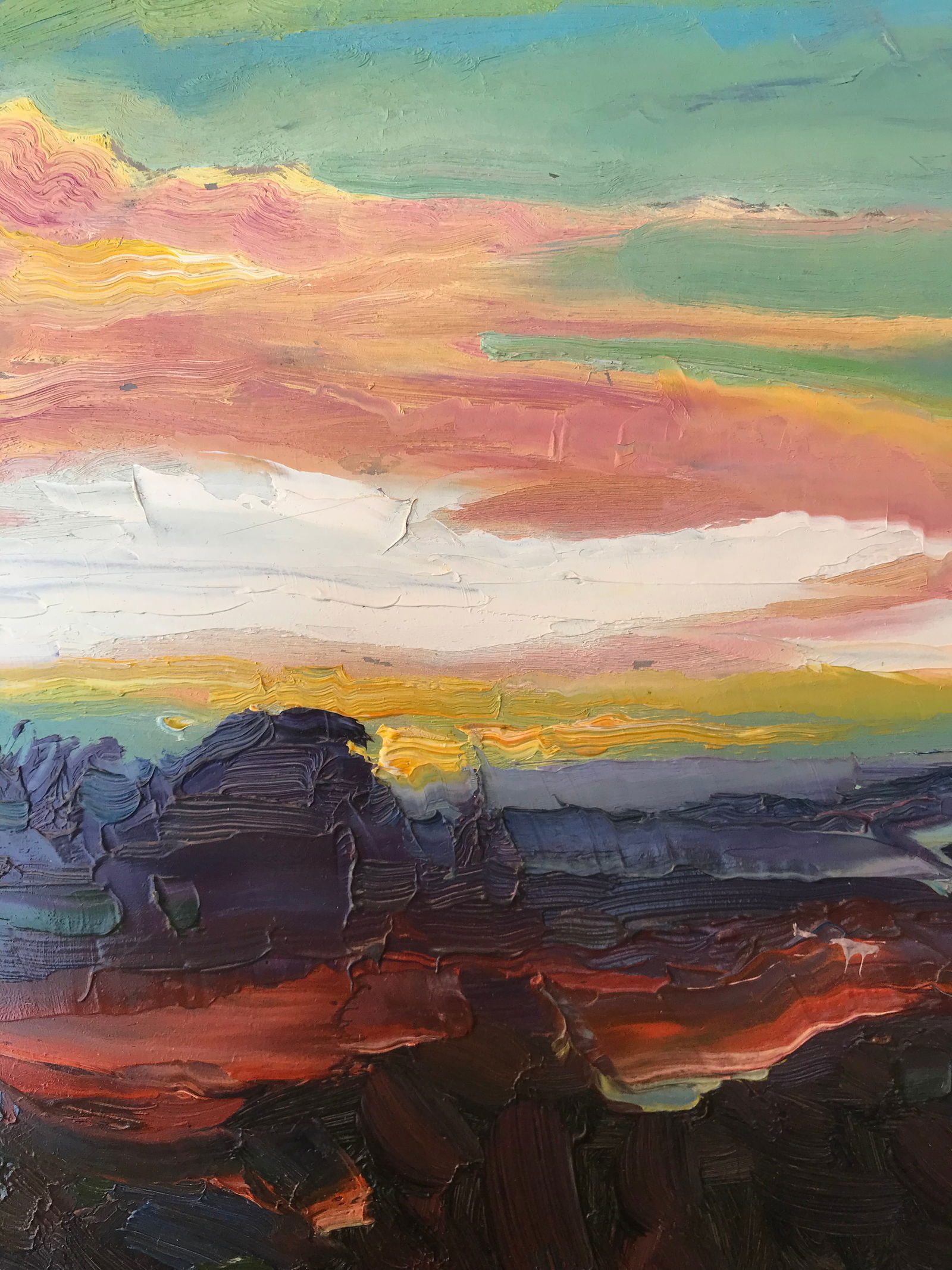 Abstract Oil painting Evening in Poltava Onyshchenko - 7