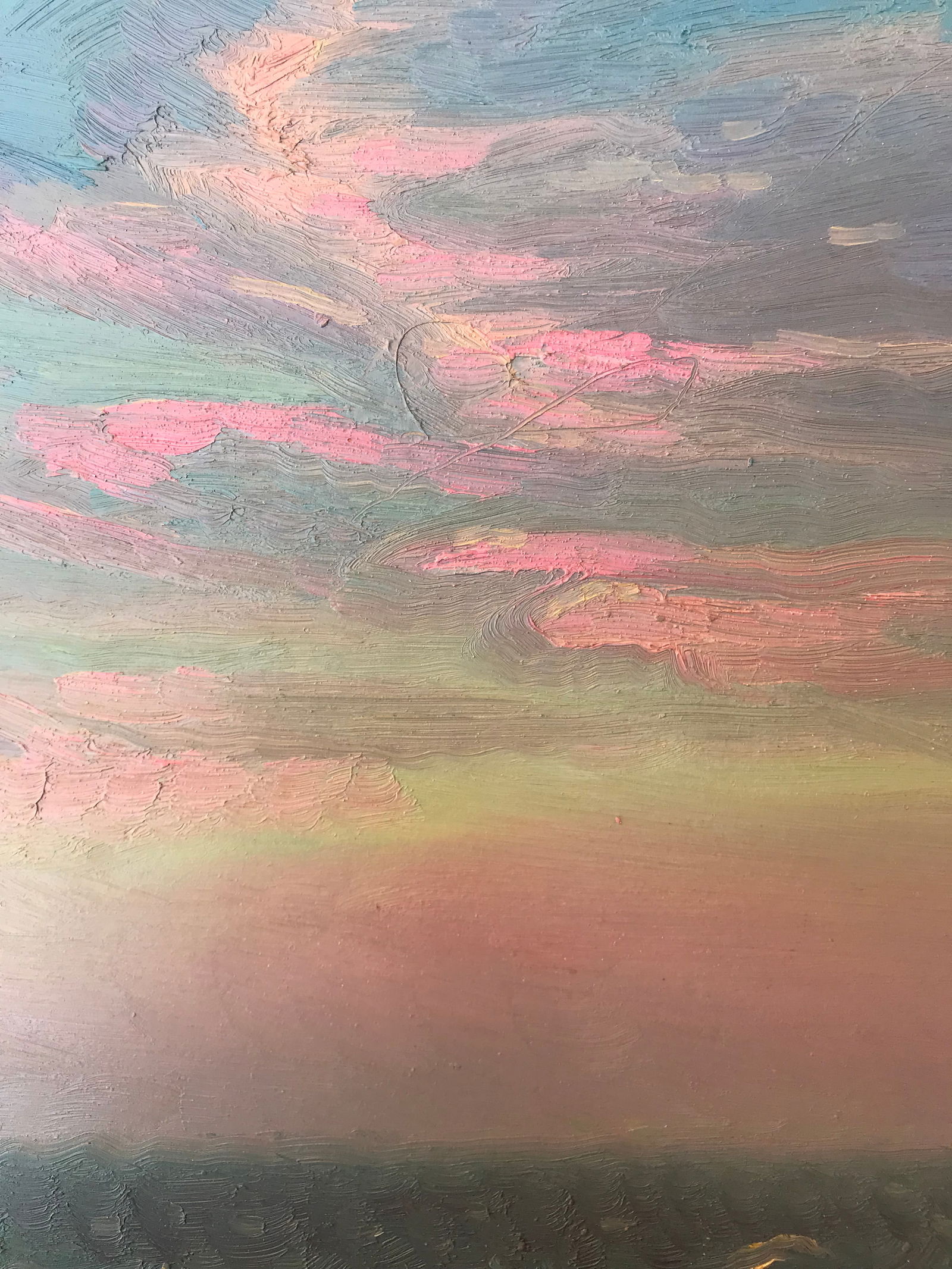 Abstract Oil painting Pink evening at sea Onyshchenko - 5