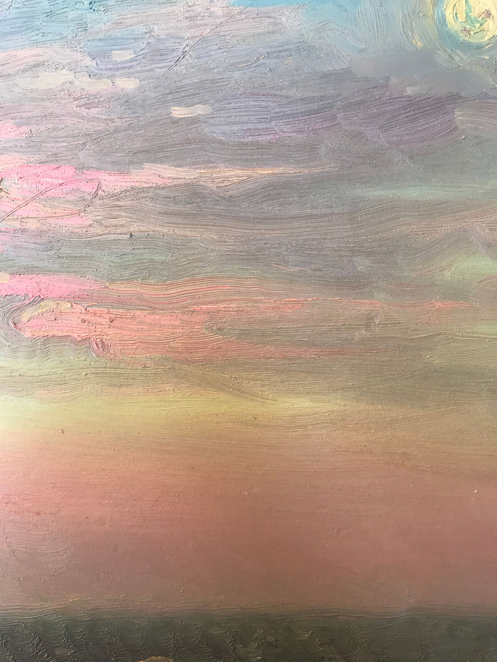 Abstract Oil painting Pink evening at sea Onyshchenko - 7