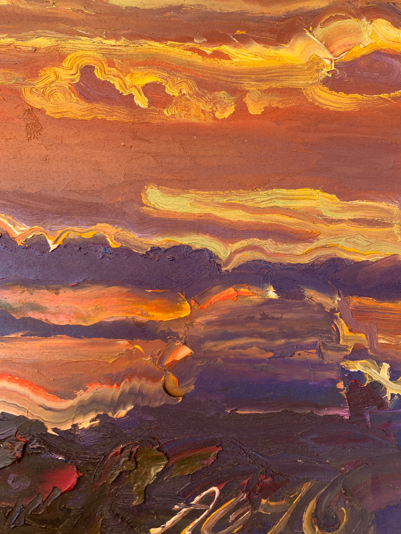 Abstract Oil painting Evening in Poltava Onyshchenko - 10