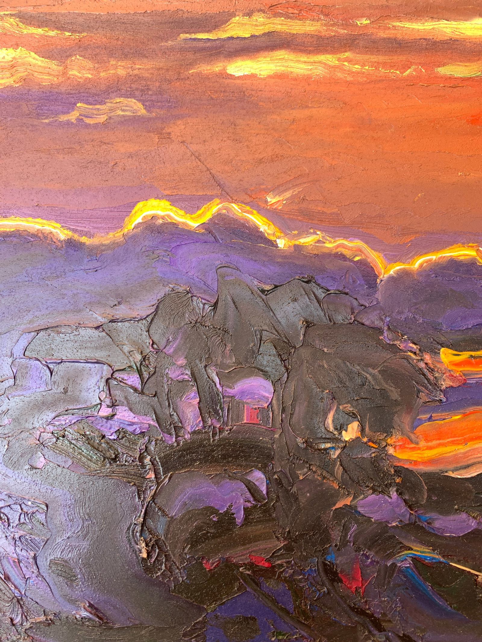 Abstract Oil painting Evening in Poltava Onyshchenko - 4